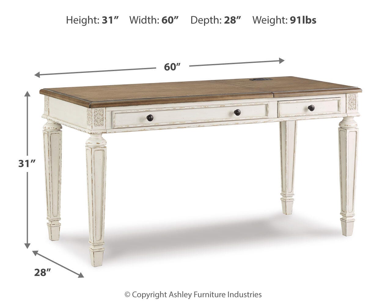 Realyn Home Office Set - Luxury Home Furniture (MI)