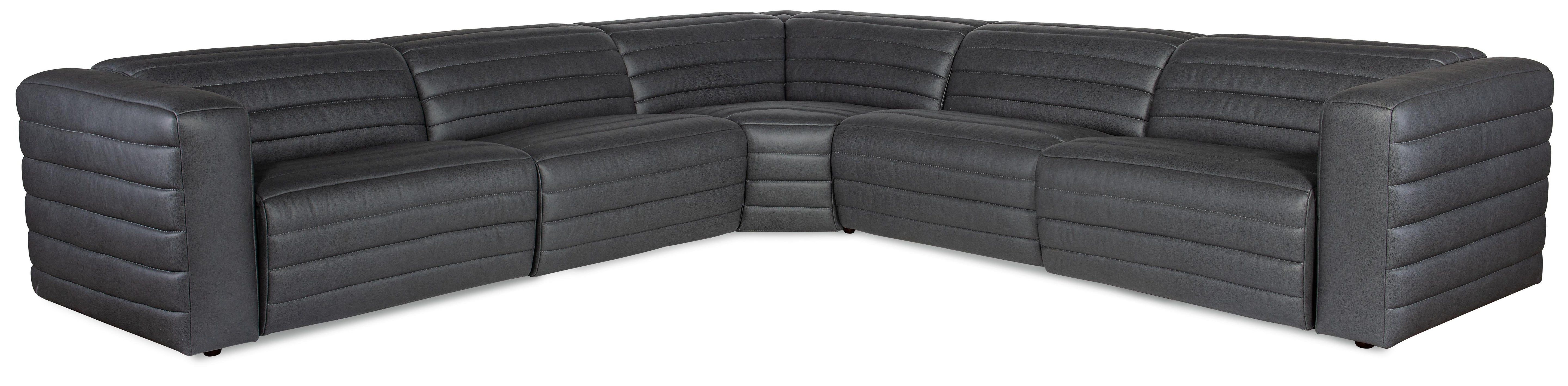 Chatelain 5-Piece Power Headrest Sectional with 2 Power Recliners - SS454-G5PS-097