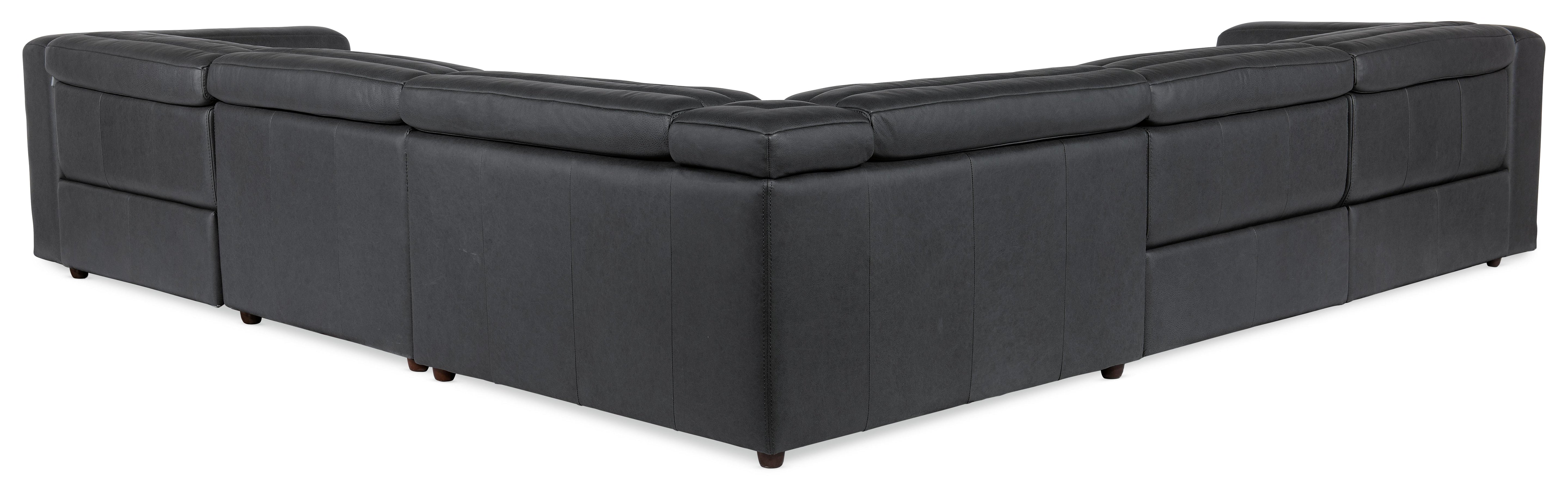 Chatelain 5-Piece Power Headrest Sectional with 2 Power Recliners - SS454-G5PS-097
