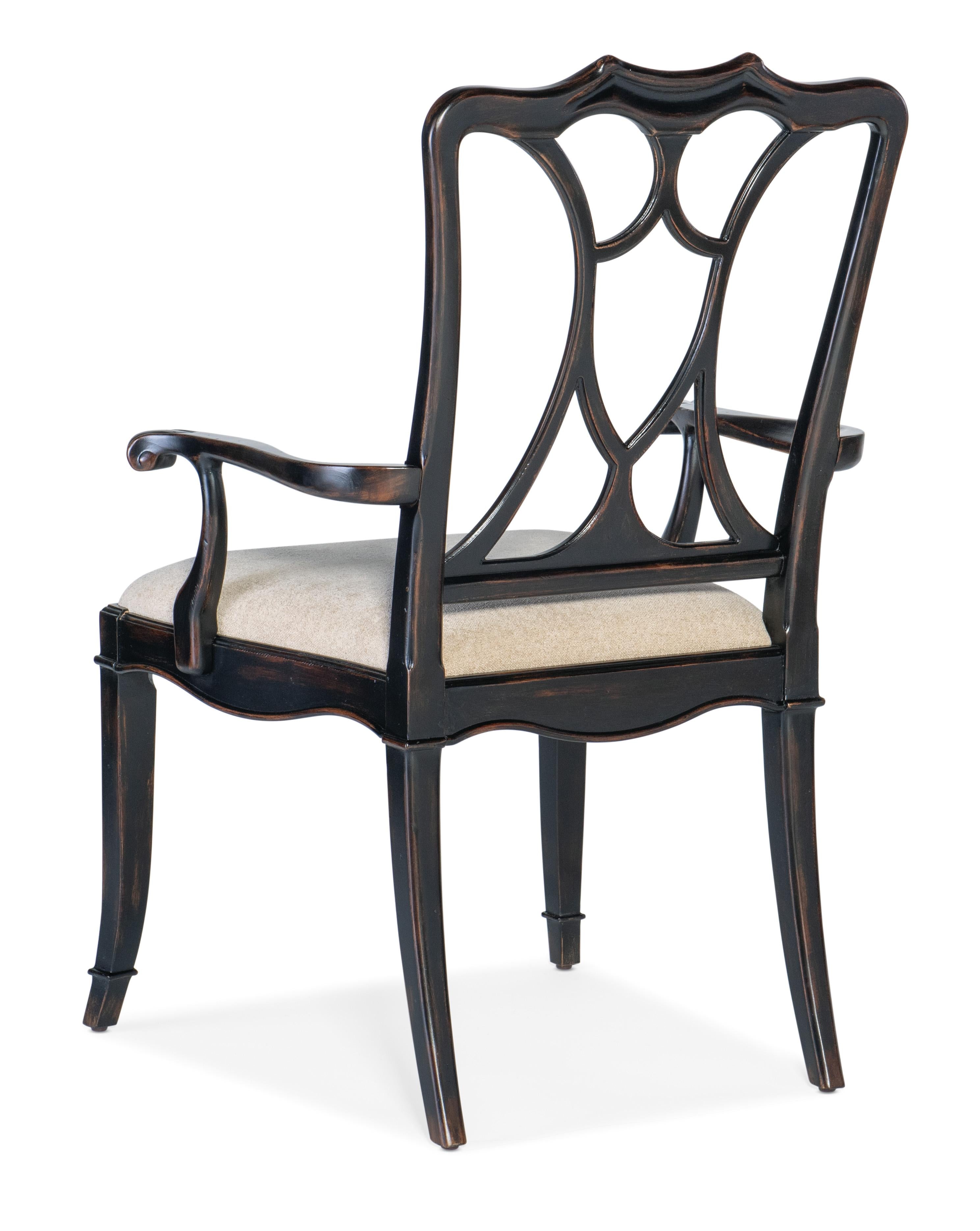 Charleston Upholstered Seat Arm Chair-2 per carton/price ea - 6750-75300-97
