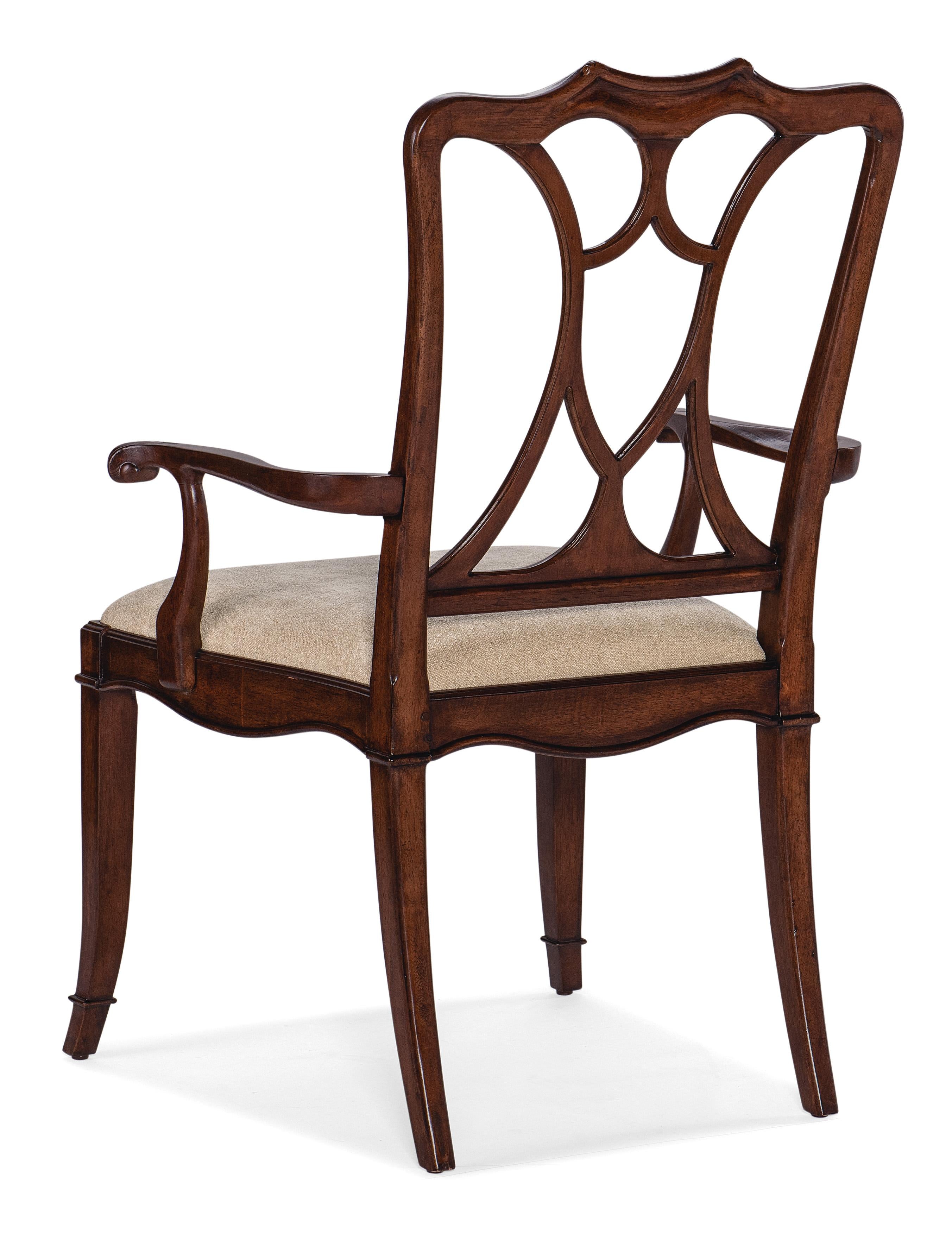 Charleston Upholstered Seat Arm Chair-2 per carton/price ea - 6750-75300-85