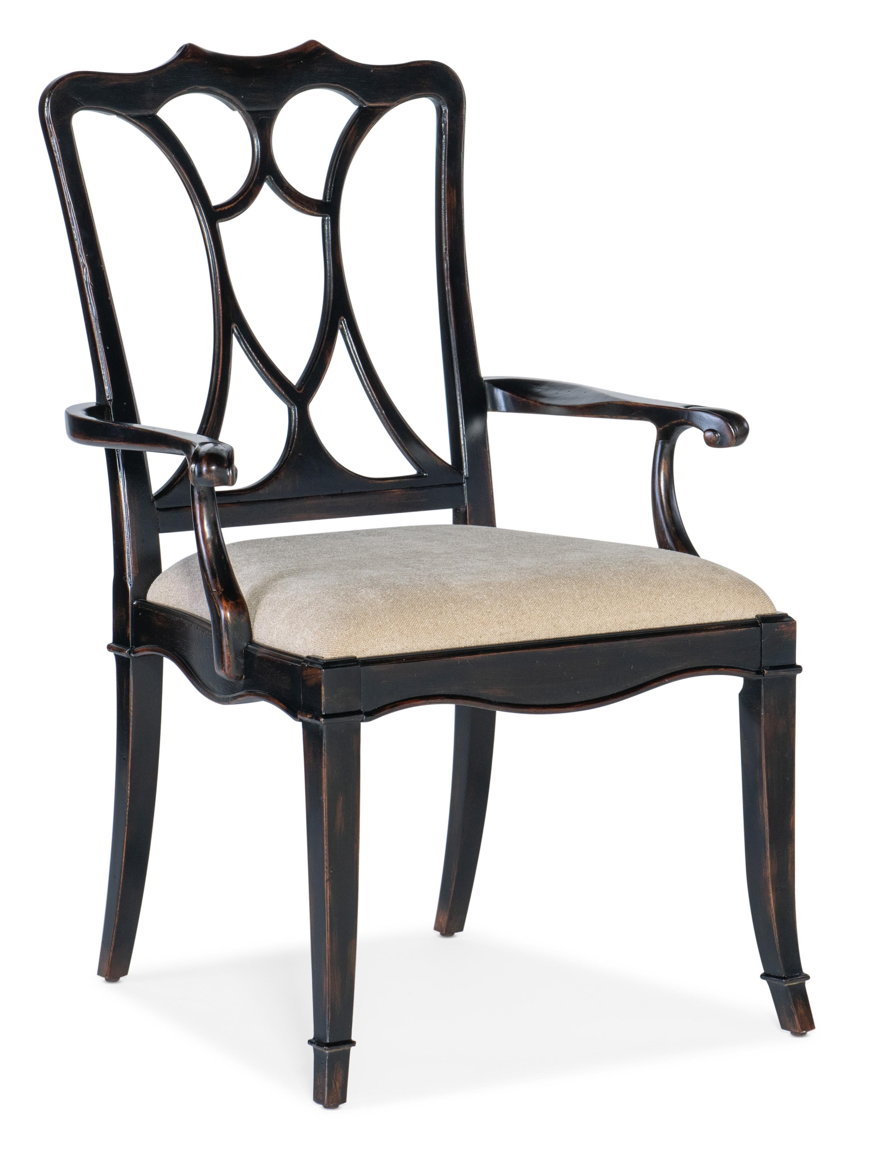 Charleston Upholstered Seat Arm Chair-2 per carton/price ea - 6750-75300-97
