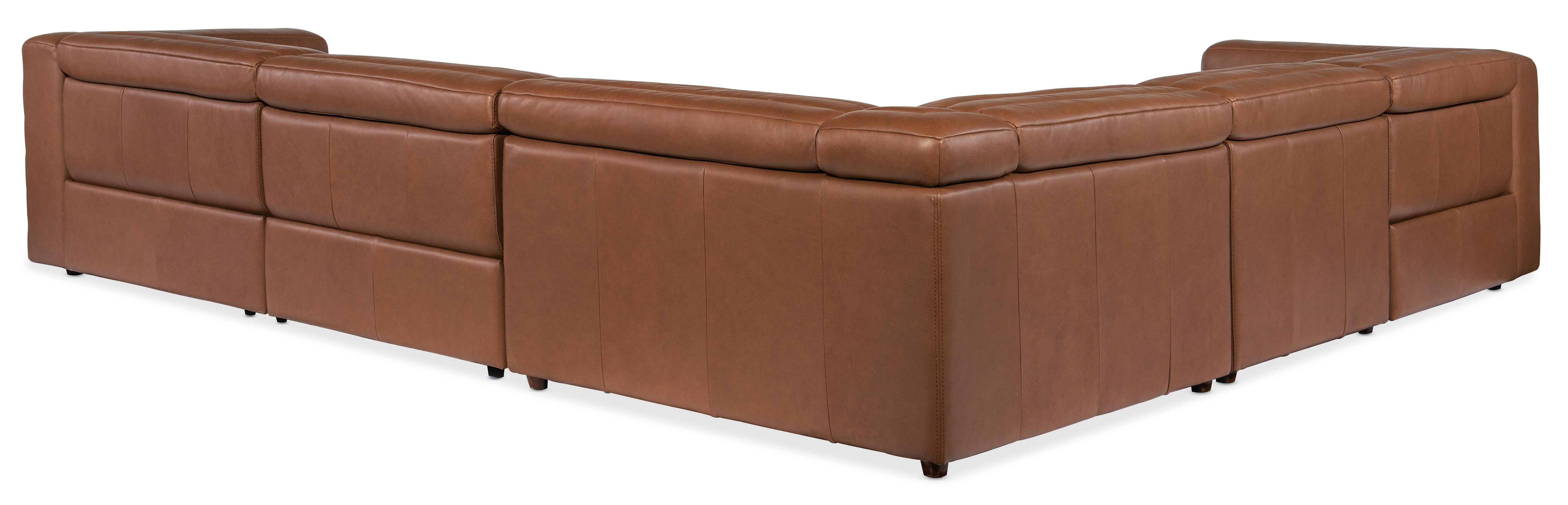Chatelain 5-Piece Power Headrest Sectional with 2 Power Recliners - SS454-G5PS-088