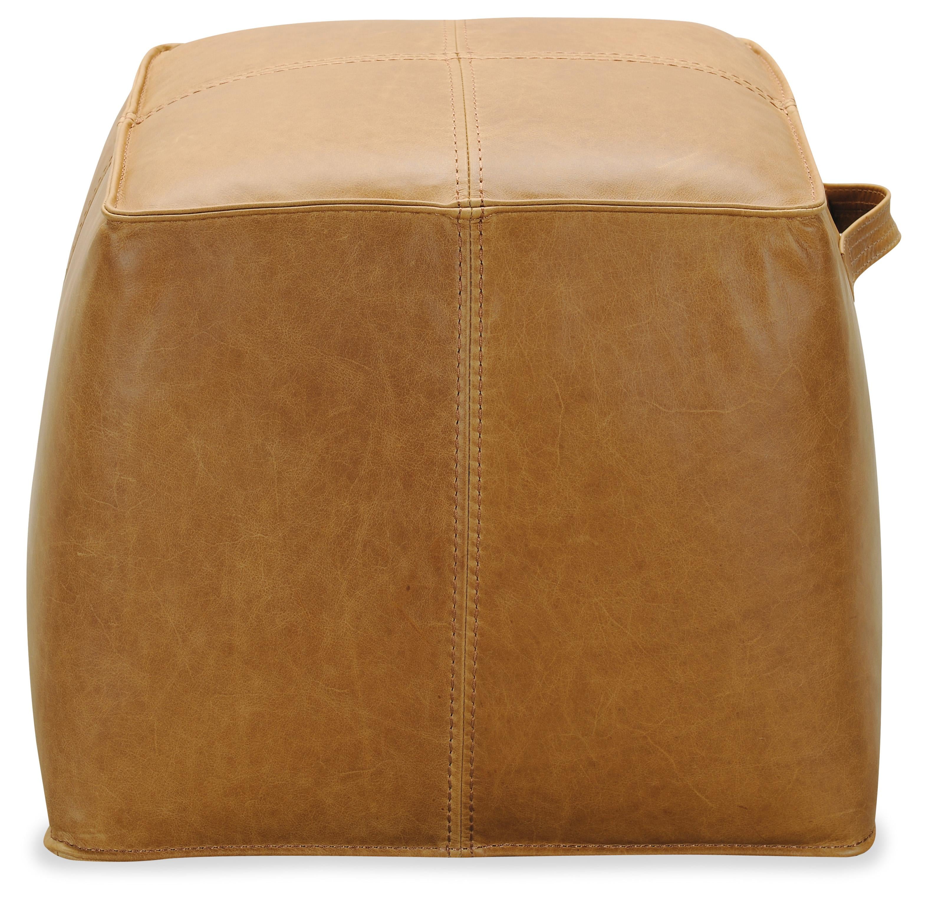 Dizzy Small Leather Ottoman - CO478-086