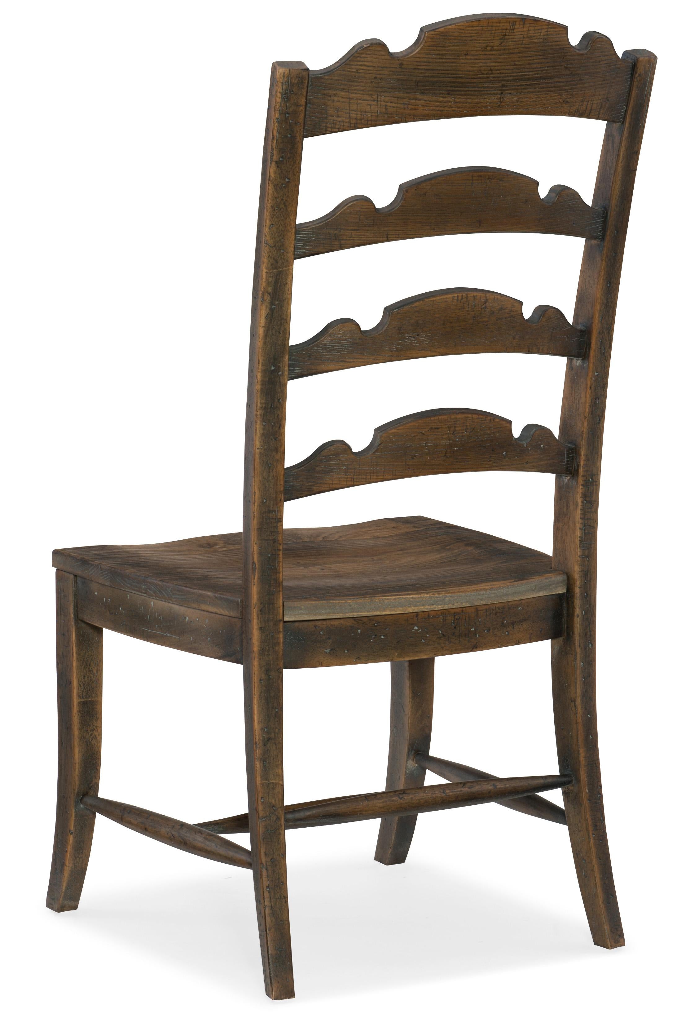 Hill Country Twin Sisters Ladderback Side Chair - 2 per carton/price ea - 5960-75310-BRN - Luxury Home Furniture (MI)