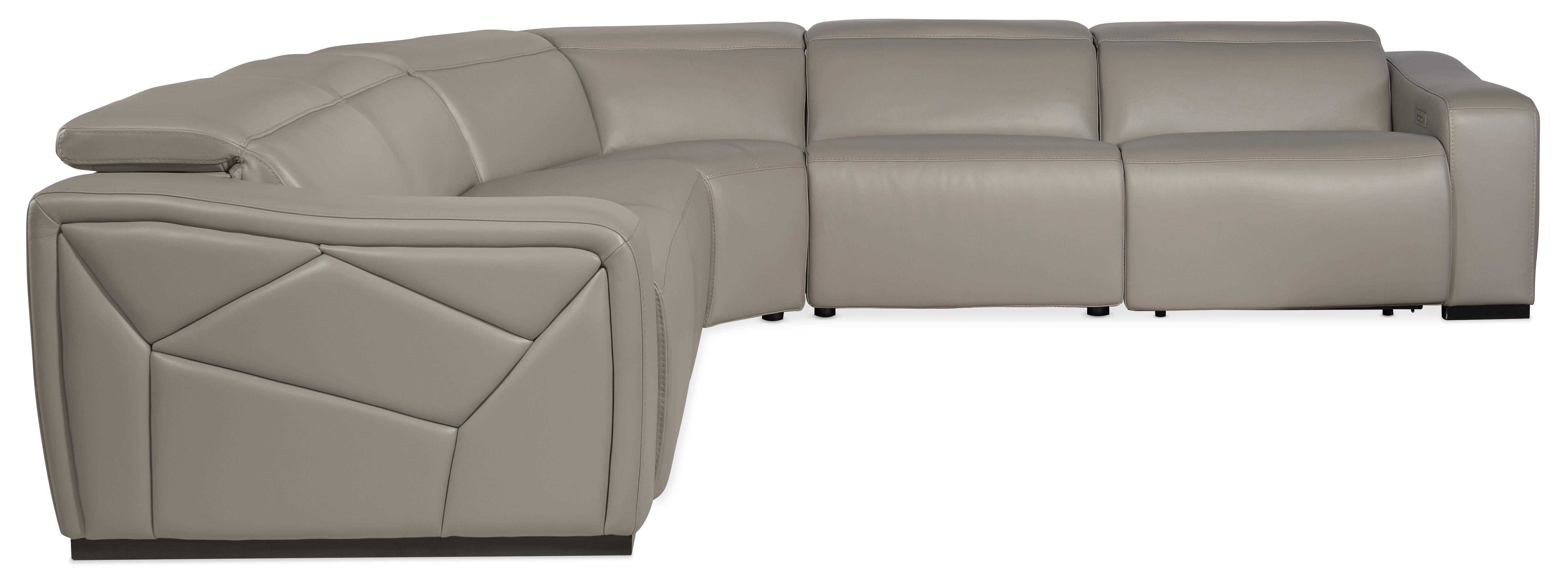 Opal 5 Piece Sectional with 2 Power Recliners & Power Headrest - Luxury Home Furniture (MI)