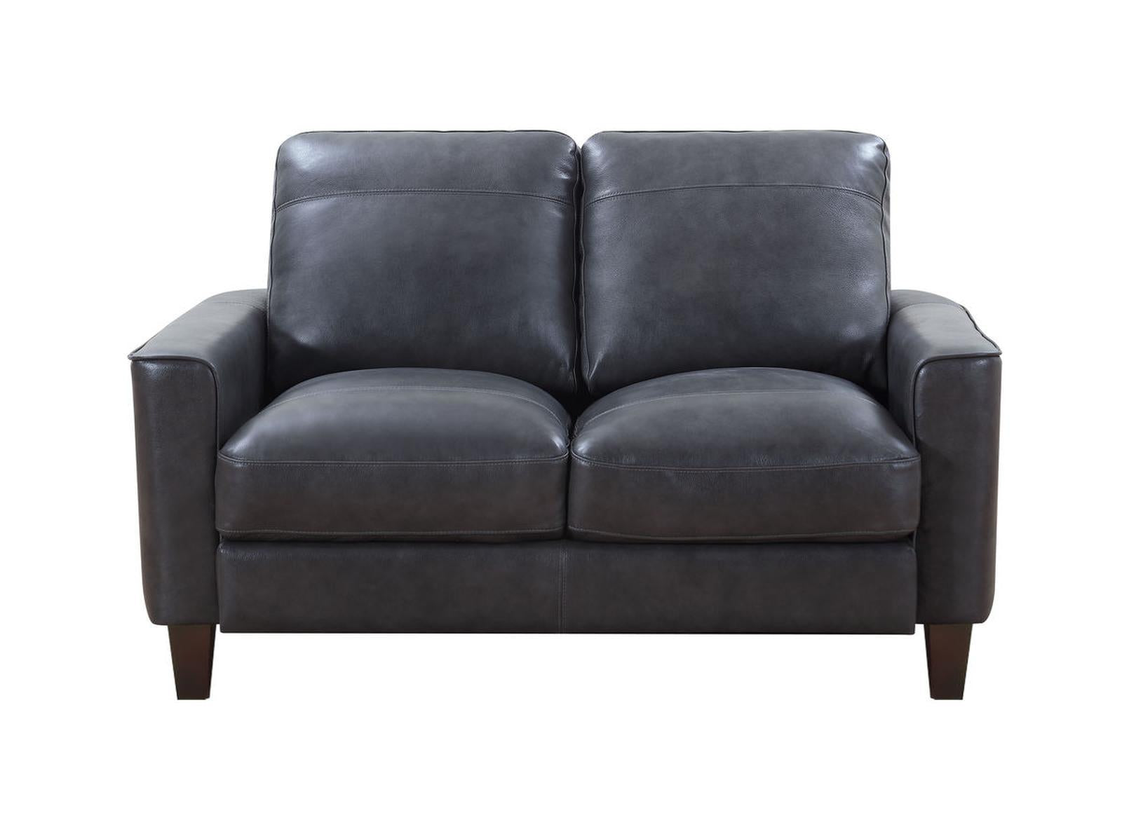 Leather Italia Georgetown-Chino Loveseat in Grey image