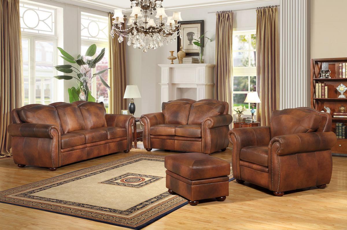 Leather Italia USA Cambria Arizona Ottoman in Marco - Luxury Home Furniture (MI)