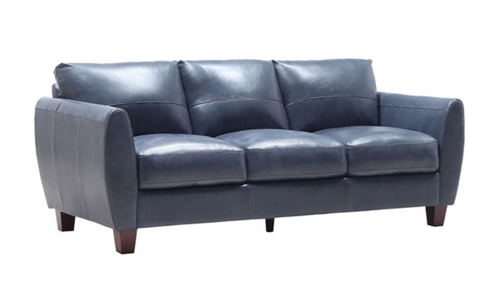 Leather Italia Georgetown-Traverse Sofa in Blue