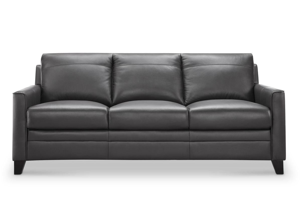 Leather Italia USA Cambria - Fletcher Sofa in Charcoal - Luxury Home Furniture (MI)