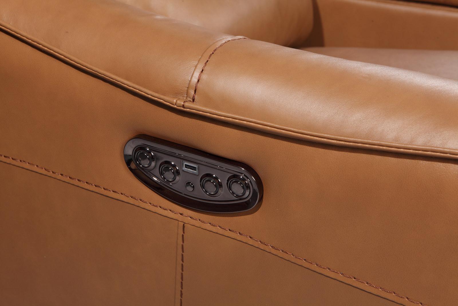 Leather Italia USA Portland Shae Sofa in Desert - Luxury Home Furniture (MI)