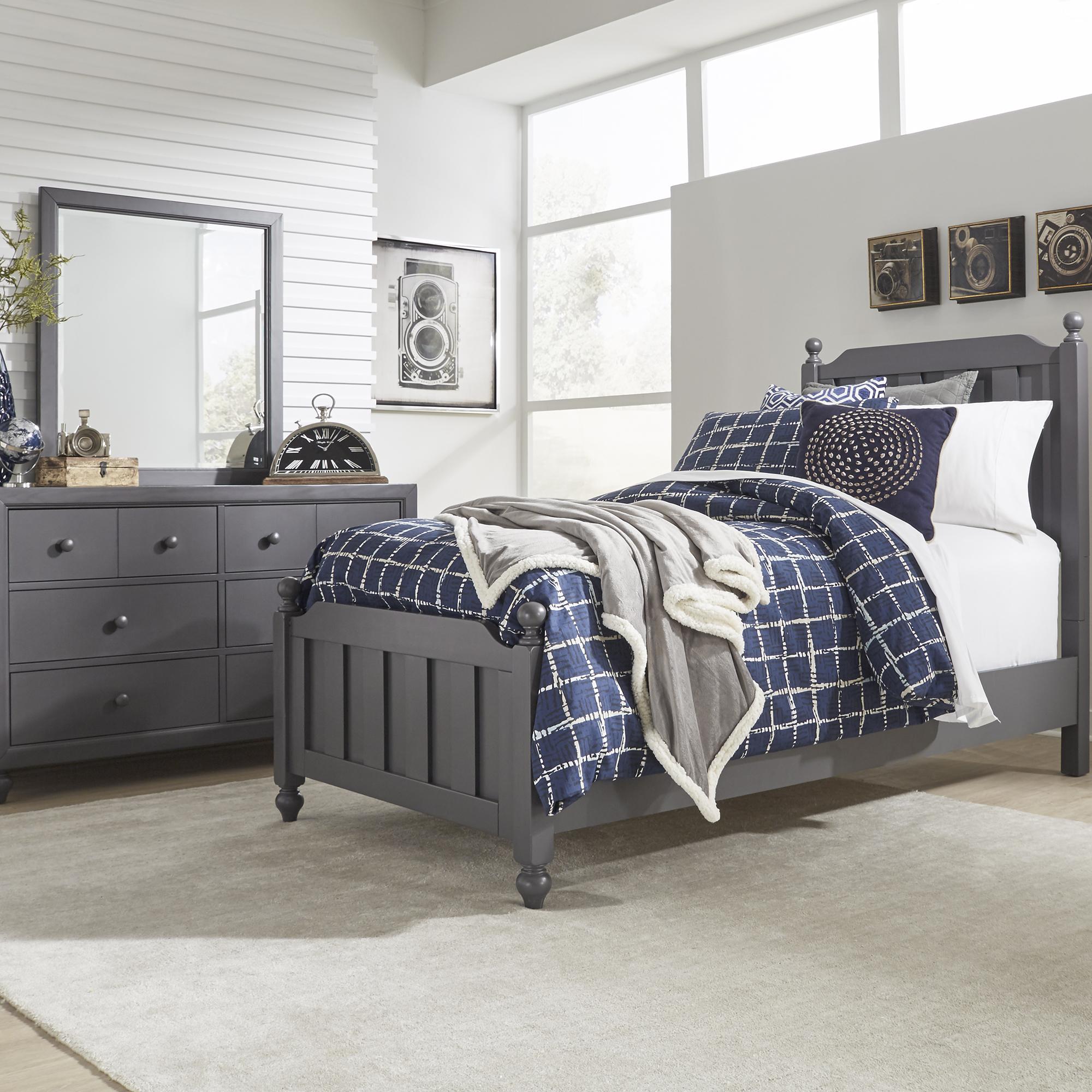 Cottage View Twin Panel Bed, Dresser & Mirror