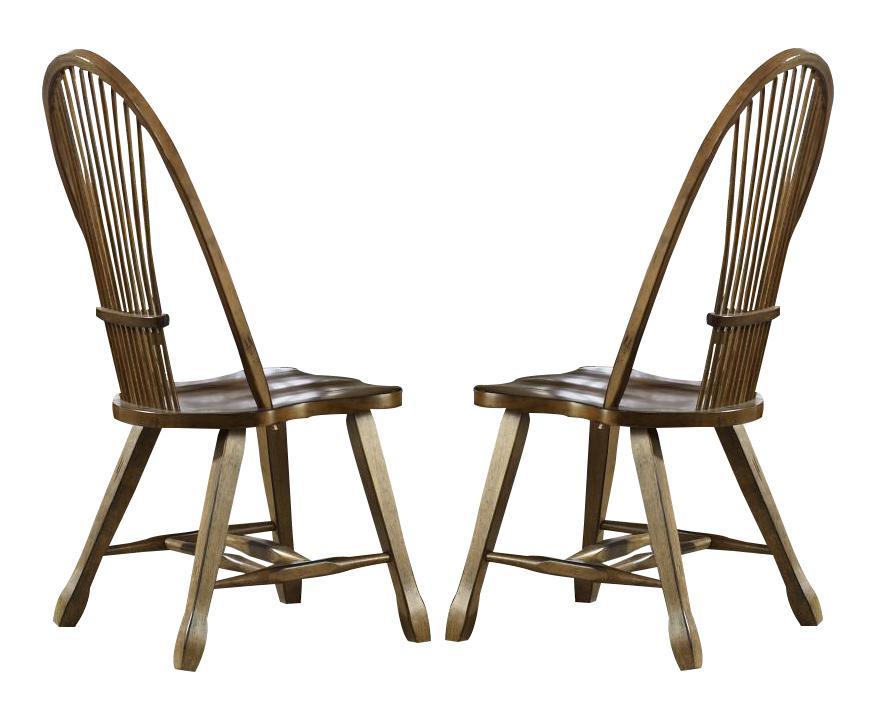 Liberty Furniture Treasures Sheaf Back Side Chair in Rustic Oak Finish (Set of 2) image