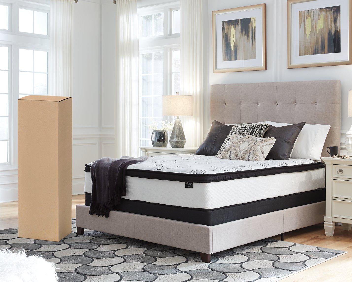 Chime 12 Inch Hybrid Mattress in a Box - Luxury Home Furniture (MI)
