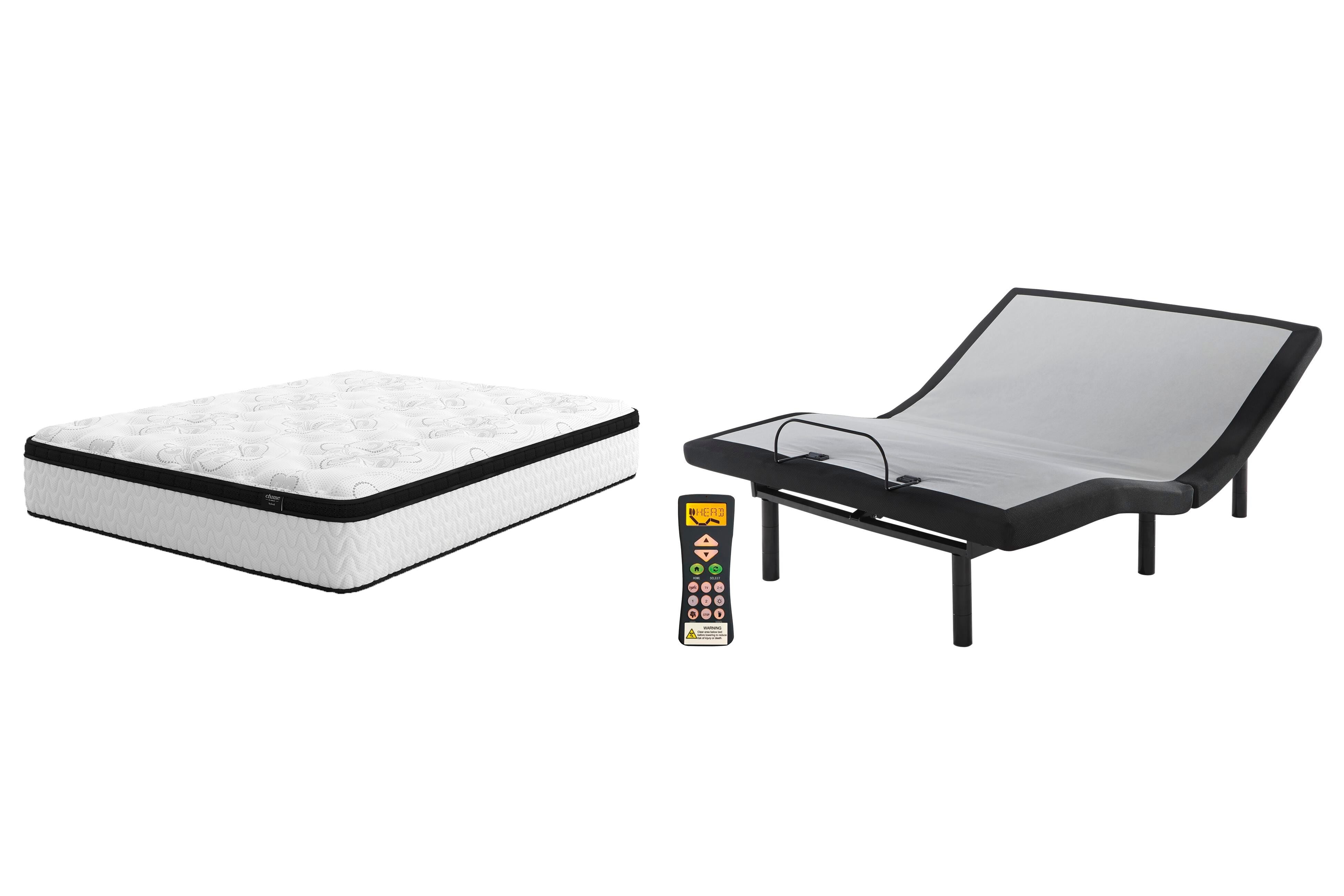 Chime 12 Inch California King Hybrid Mattress Package - Luxury Home Furniture (MI)