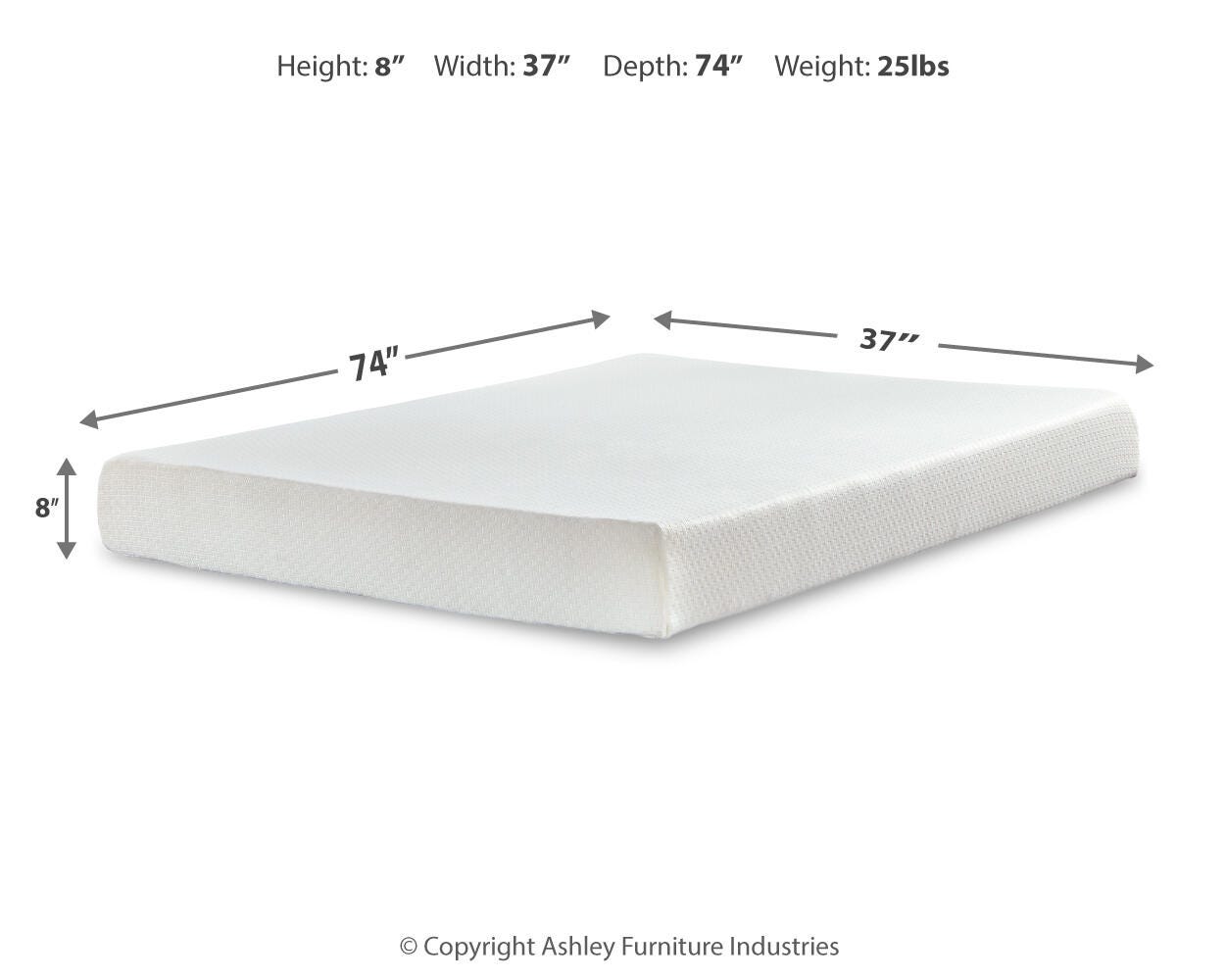 Chime 8 Inch Memory Foam Mattress in a Box - Luxury Home Furniture (MI)
