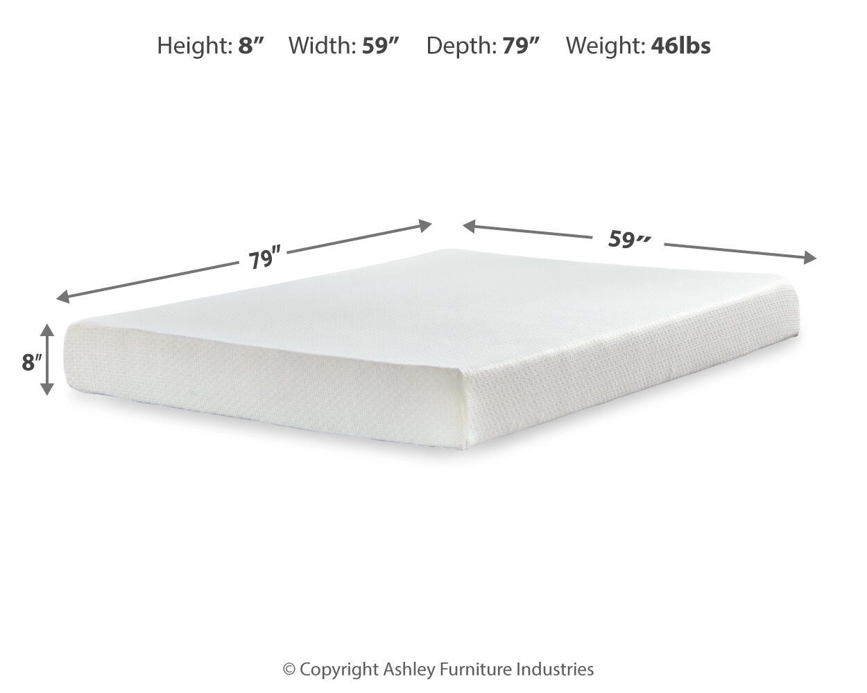 Chime 8 Inch Memory Foam Mattress in a Box - Luxury Home Furniture (MI)