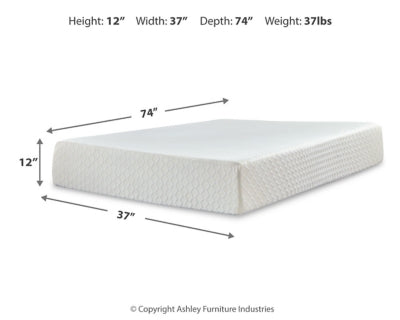 Chime 12 Inch Memory Foam Mattress in a Box - Luxury Home Furniture (MI)