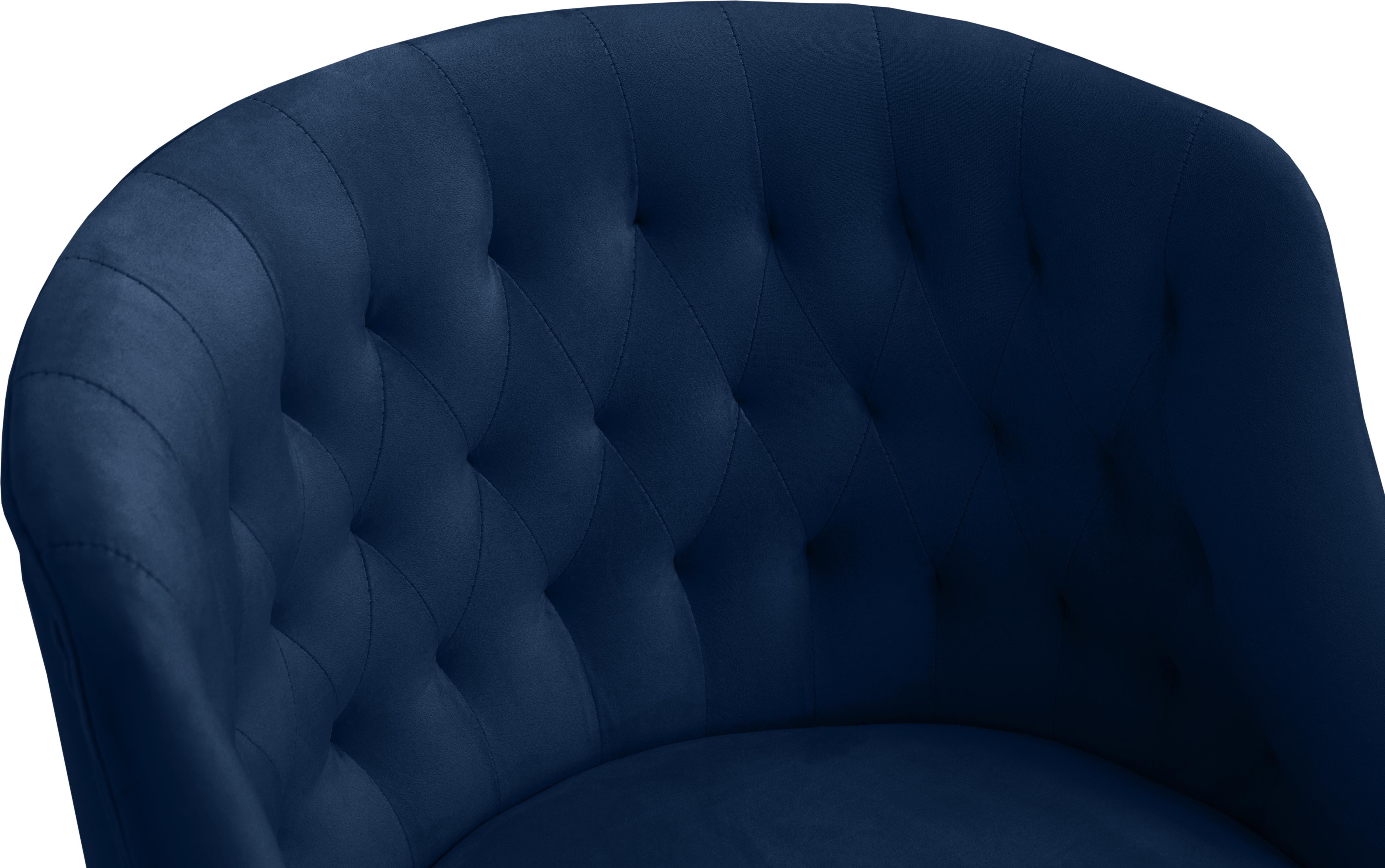 Arden Navy Velvet Office Chair - Luxury Home Furniture (MI)