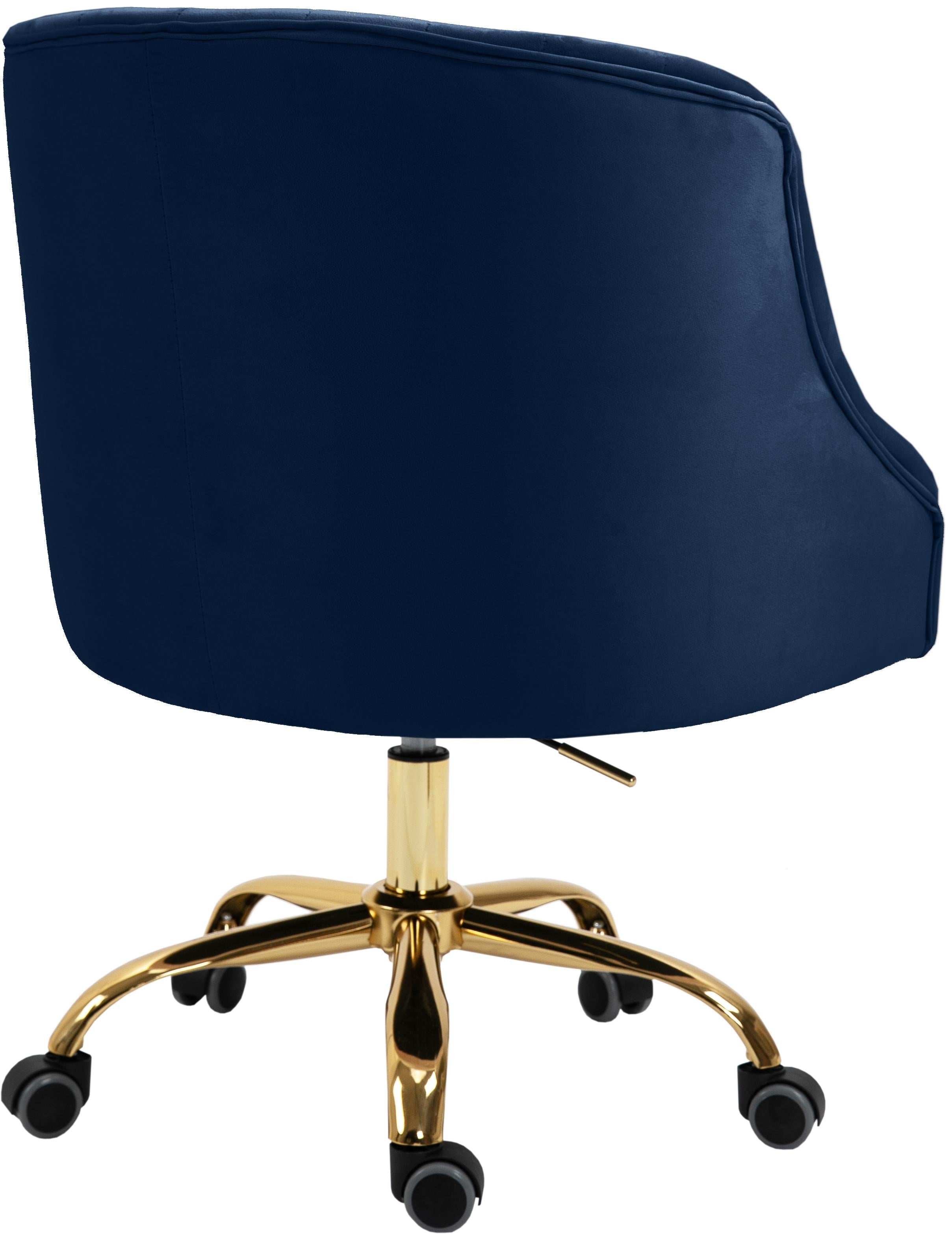 Arden Navy Velvet Office Chair - Luxury Home Furniture (MI)