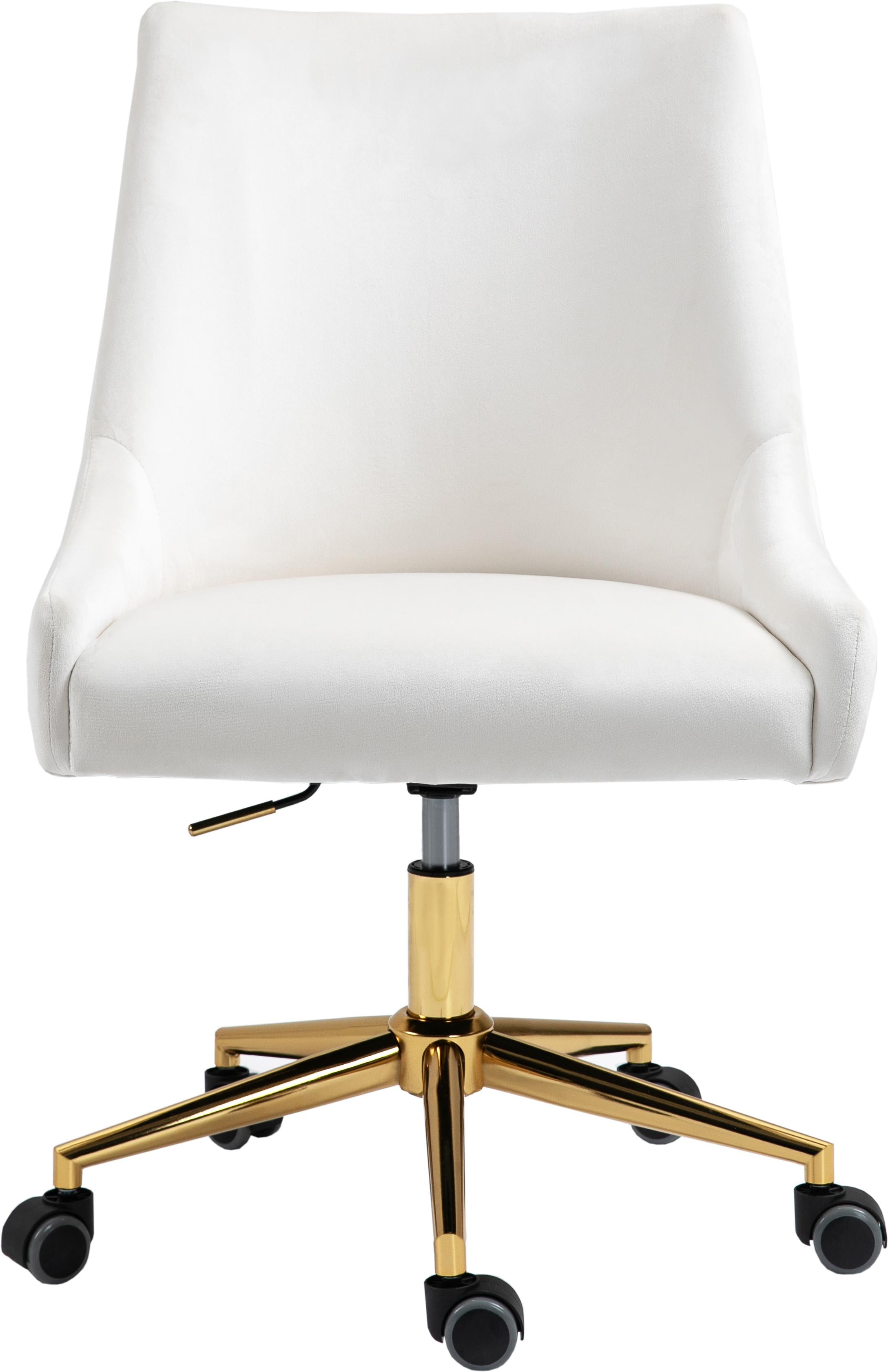 Karina Cream Velvet Office Chair - Luxury Home Furniture (MI)