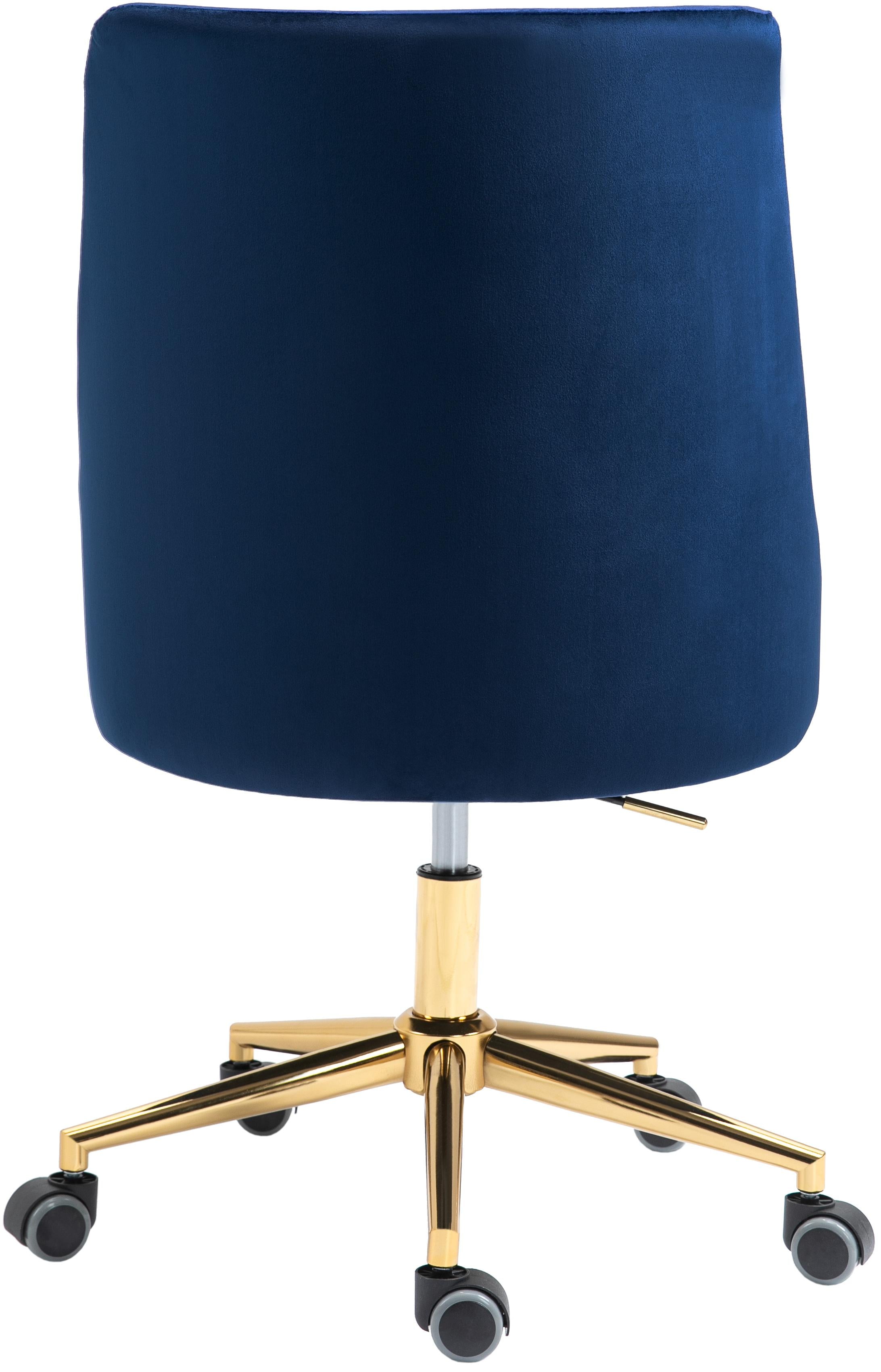 Karina Navy Velvet Office Chair - Luxury Home Furniture (MI)