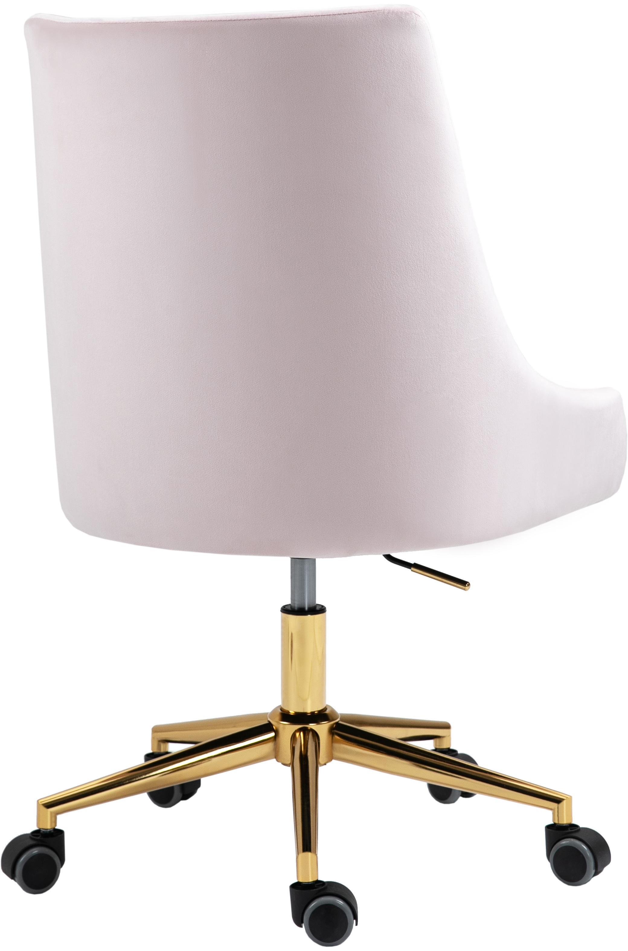 Karina Pink Velvet Office Chair - Luxury Home Furniture (MI)