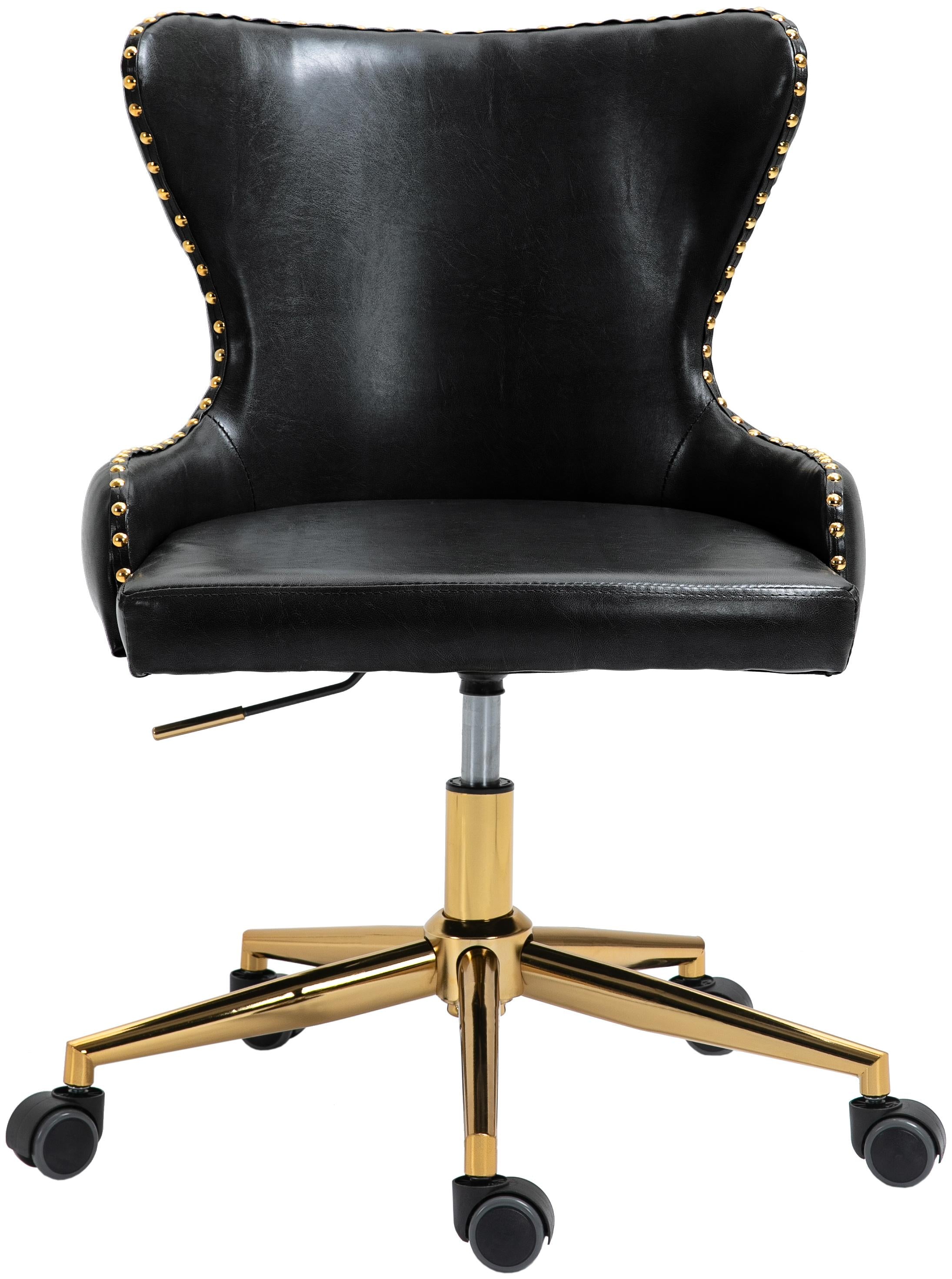 Hendrix Black Faux Leather Office Chair - Luxury Home Furniture (MI)