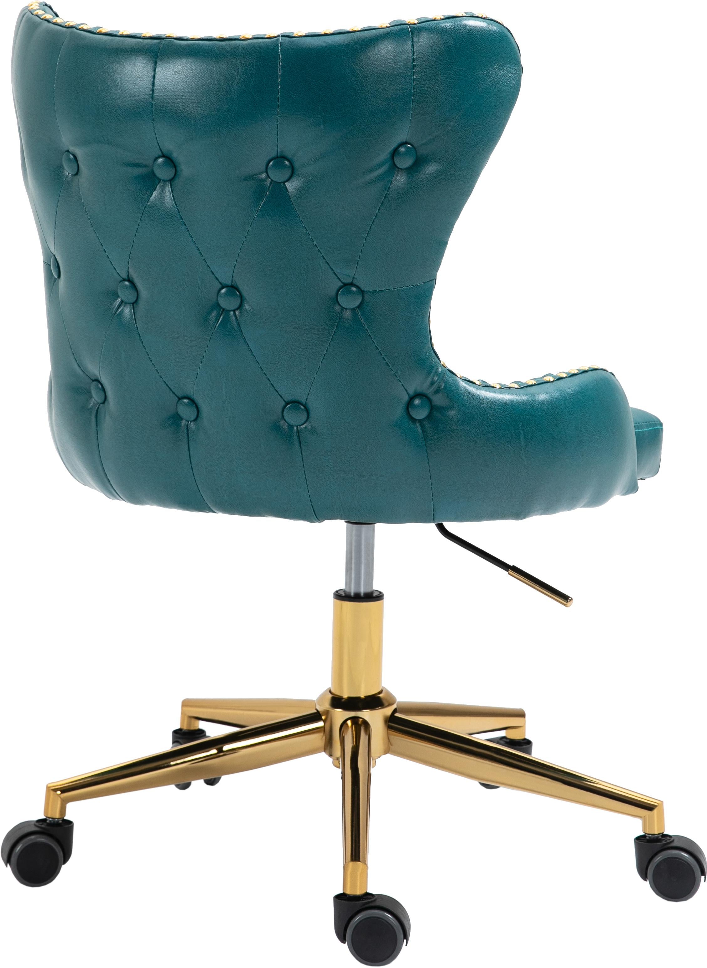 Hendrix Blue Faux Leather Office Chair - Luxury Home Furniture (MI)