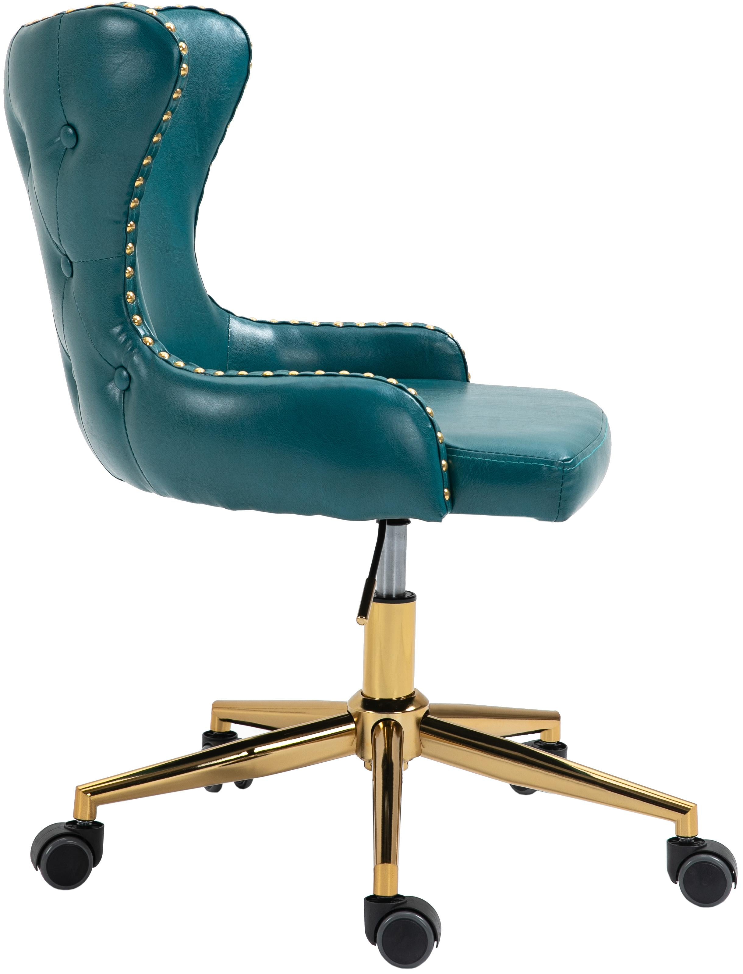 Hendrix Blue Faux Leather Office Chair - Luxury Home Furniture (MI)