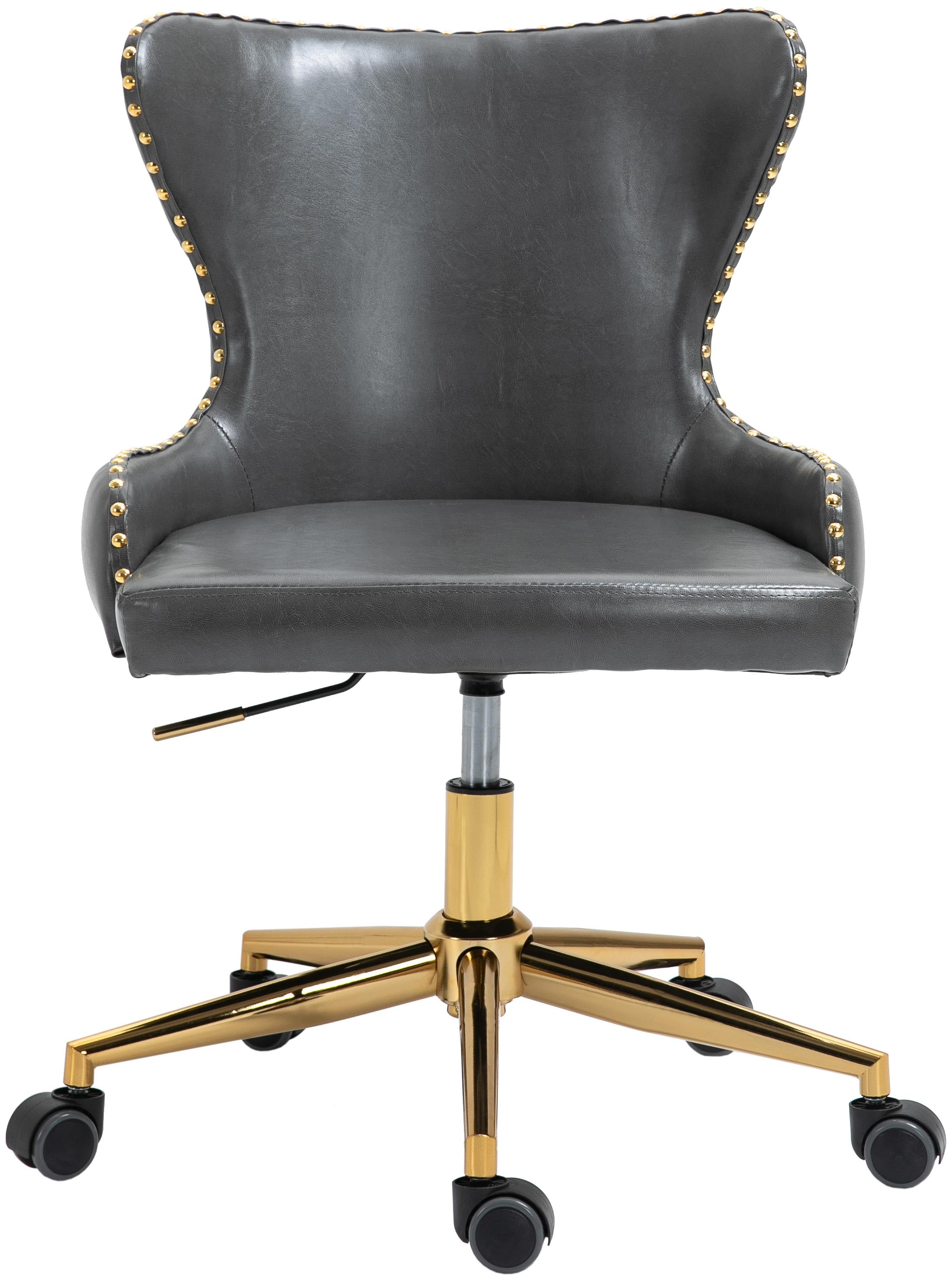 Hendrix Grey Faux Leather Office Chair - Luxury Home Furniture (MI)