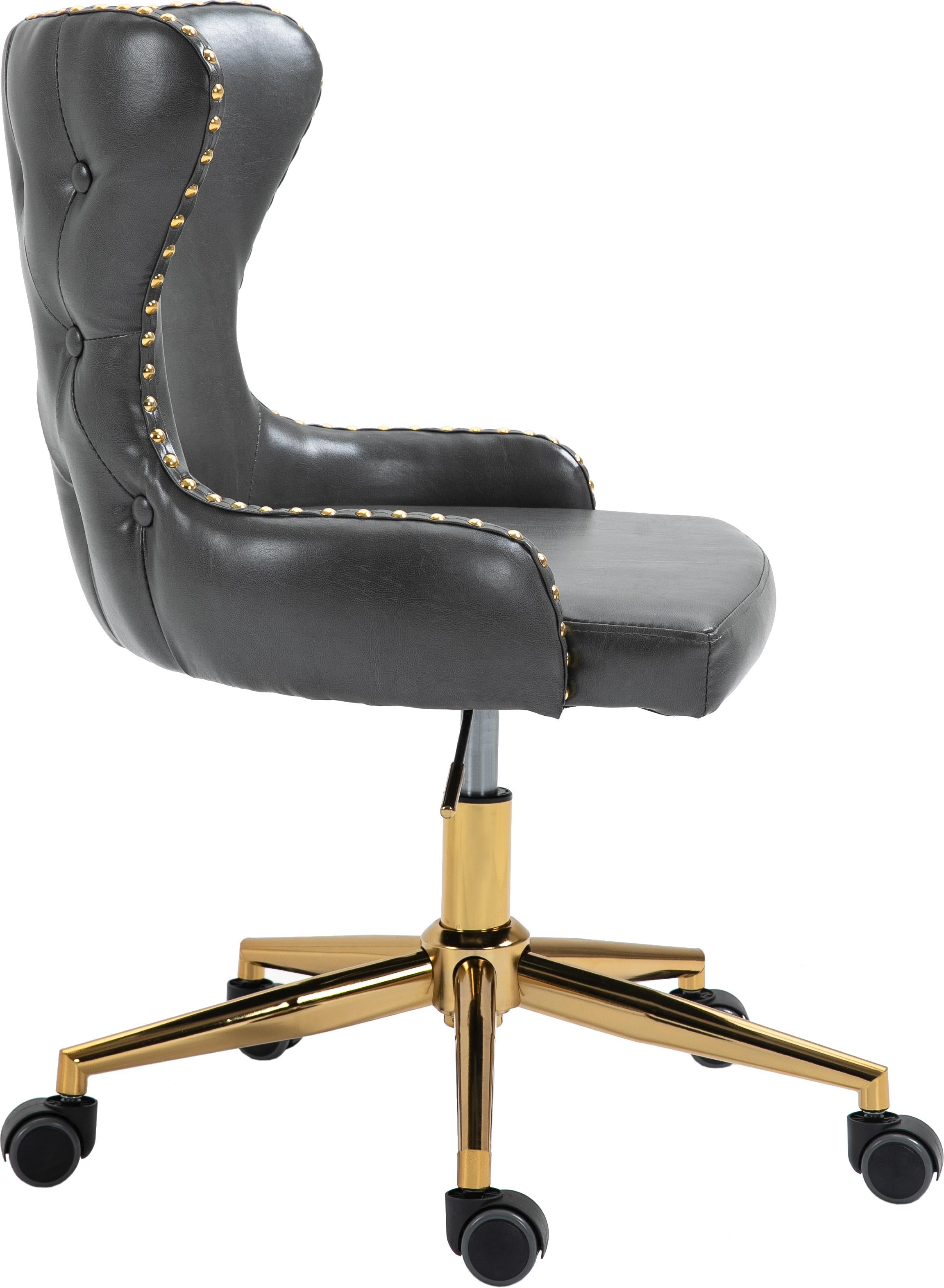 Hendrix Grey Faux Leather Office Chair - Luxury Home Furniture (MI)