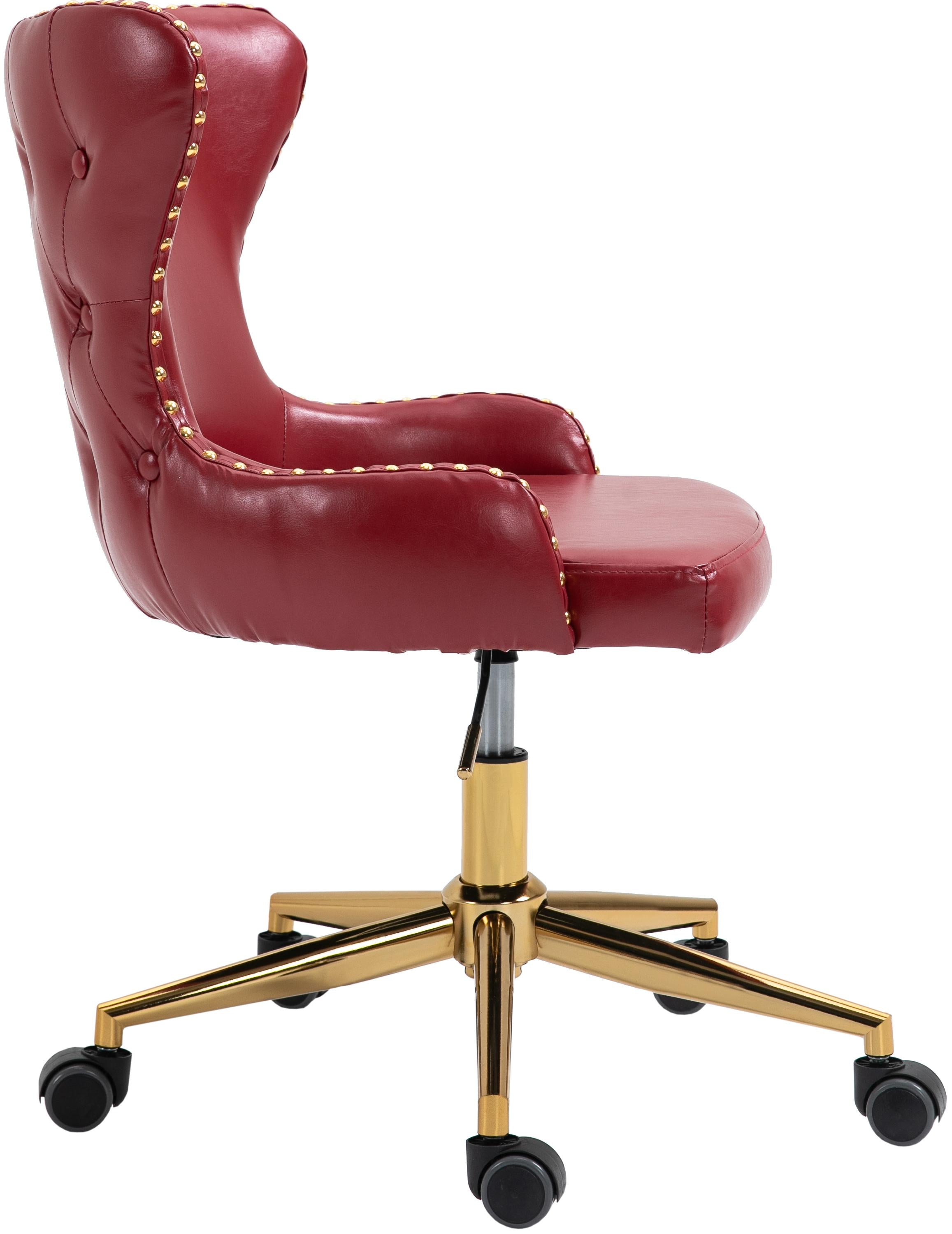 Hendrix Red Faux Leather Office Chair - Luxury Home Furniture (MI)