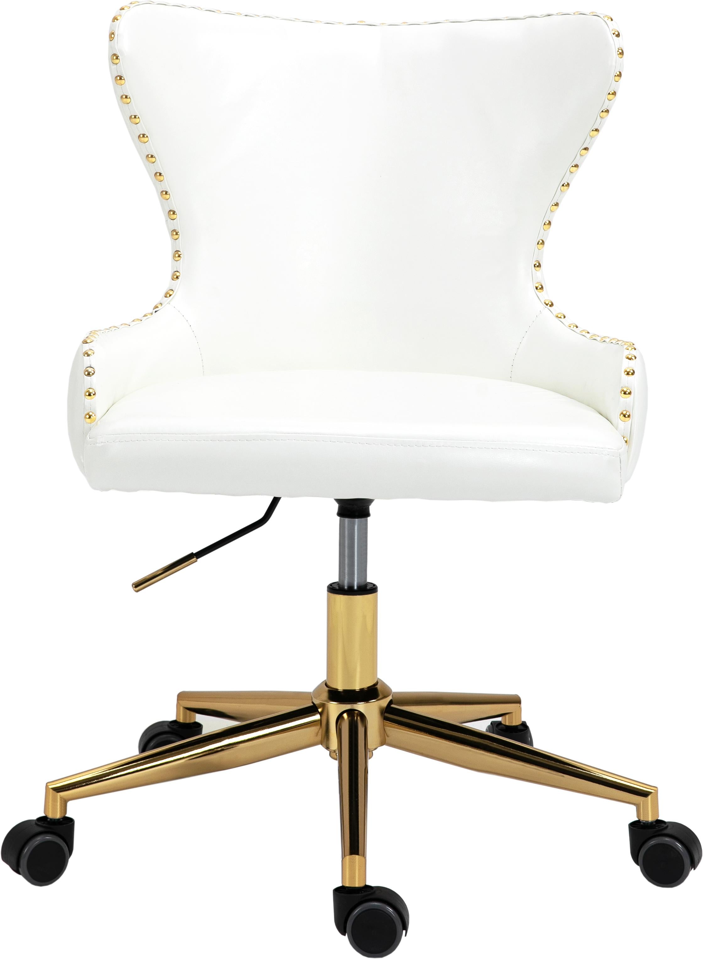 Hendrix White Faux Leather Office Chair - Luxury Home Furniture (MI)