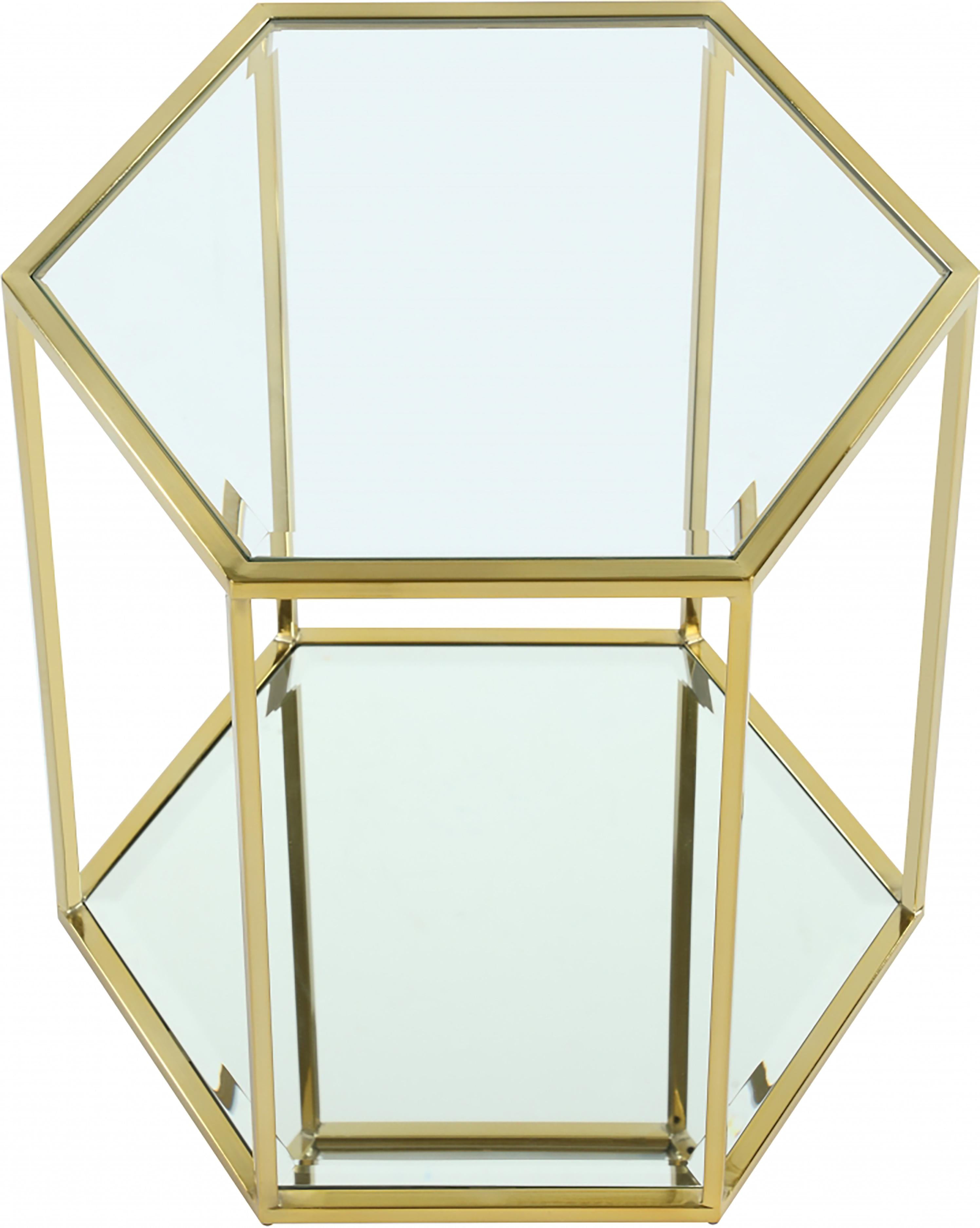 Sei Brushed Gold End Table - Luxury Home Furniture (MI)