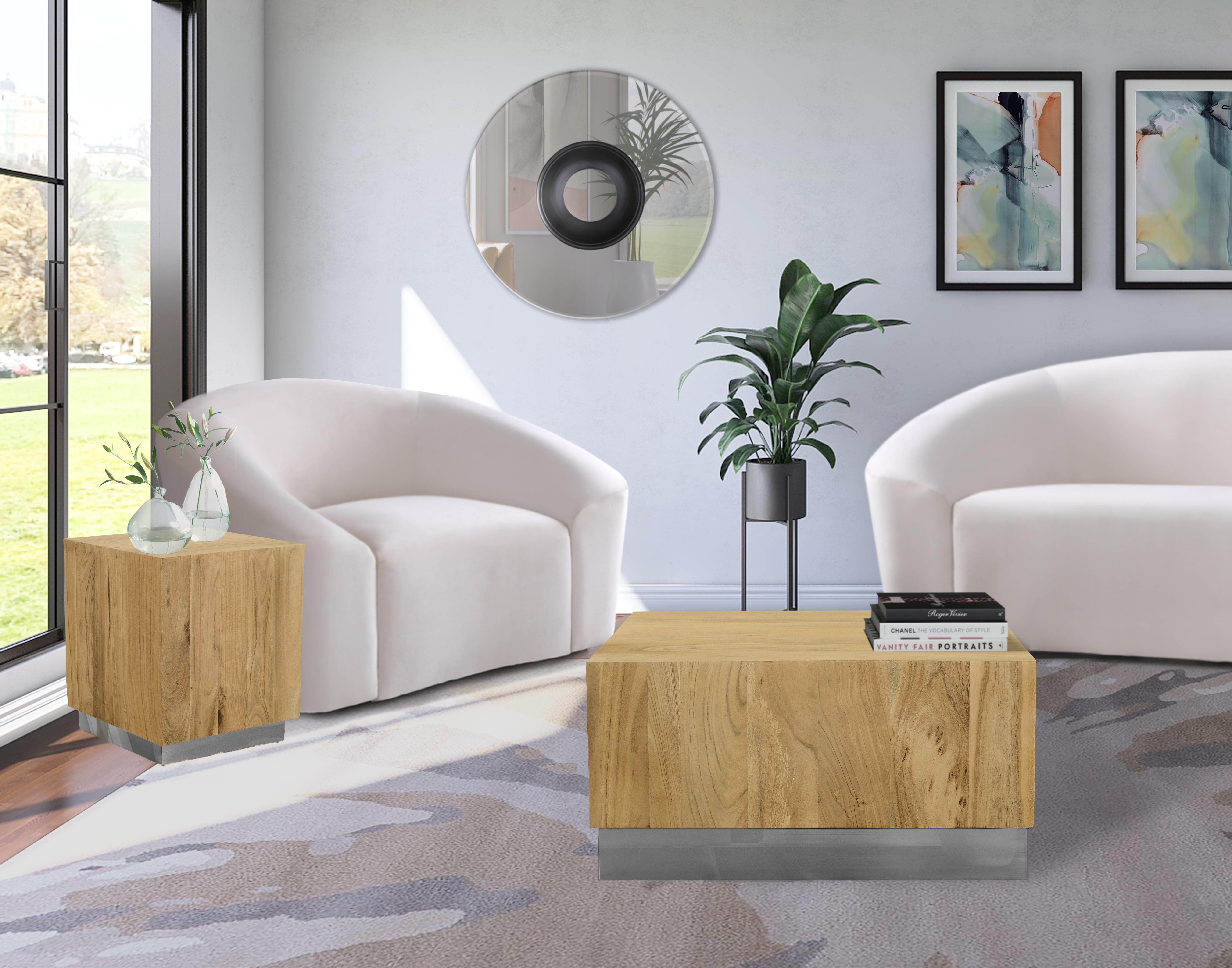 Acacia Chrome Coffee Table - Luxury Home Furniture (MI)