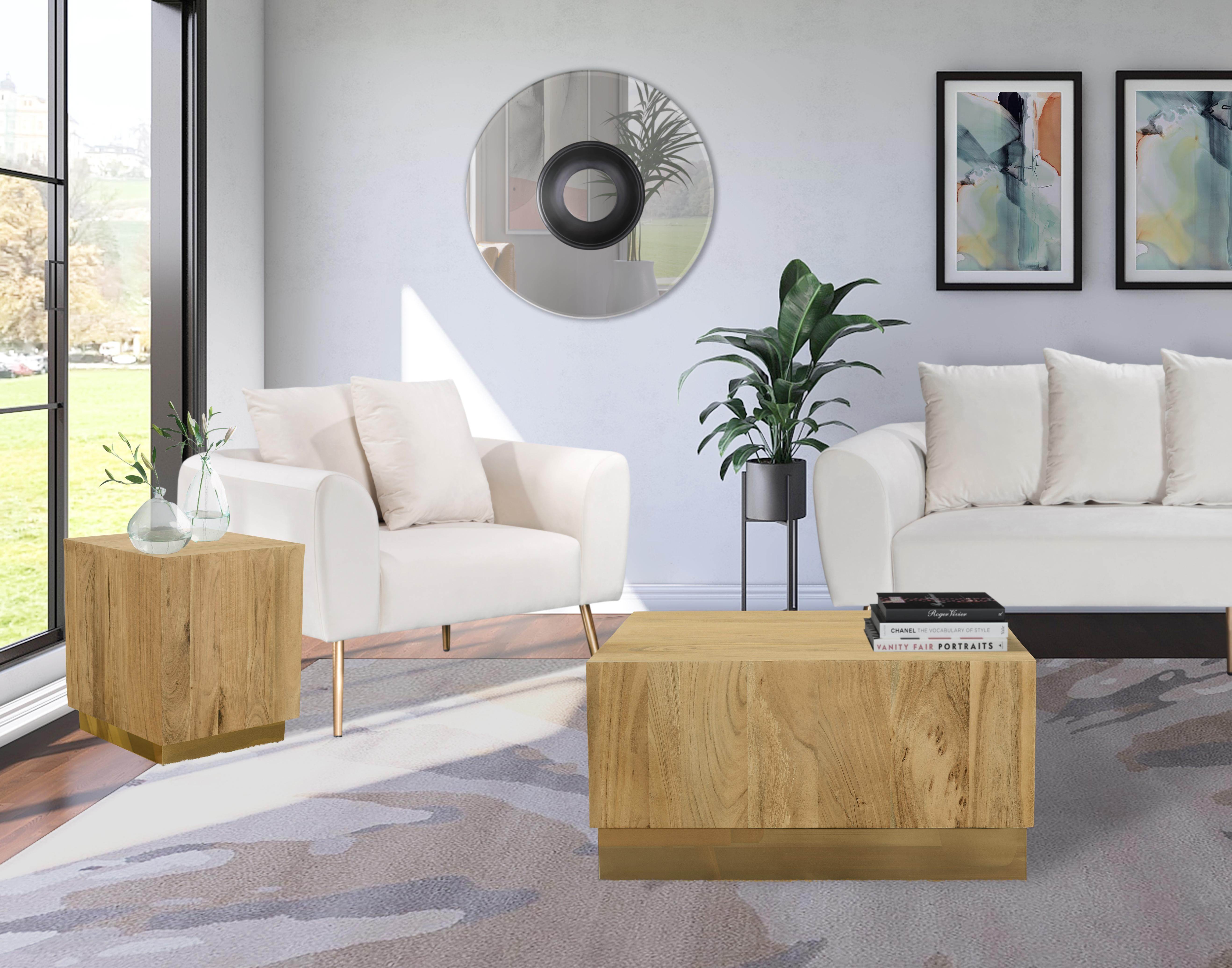 Acacia Gold Coffee Table - Luxury Home Furniture (MI)