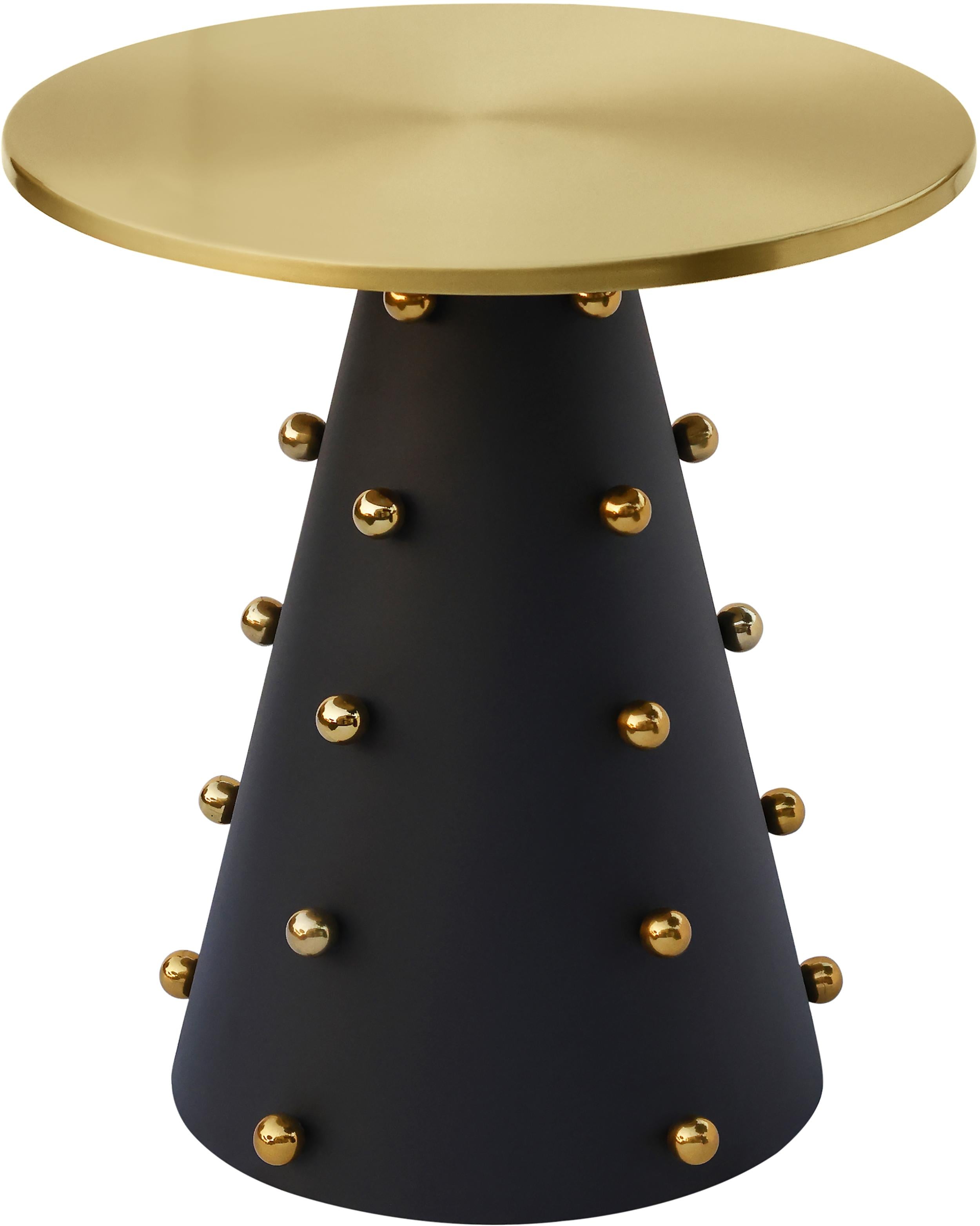 Raven Black / Gold End Table - Luxury Home Furniture (MI)