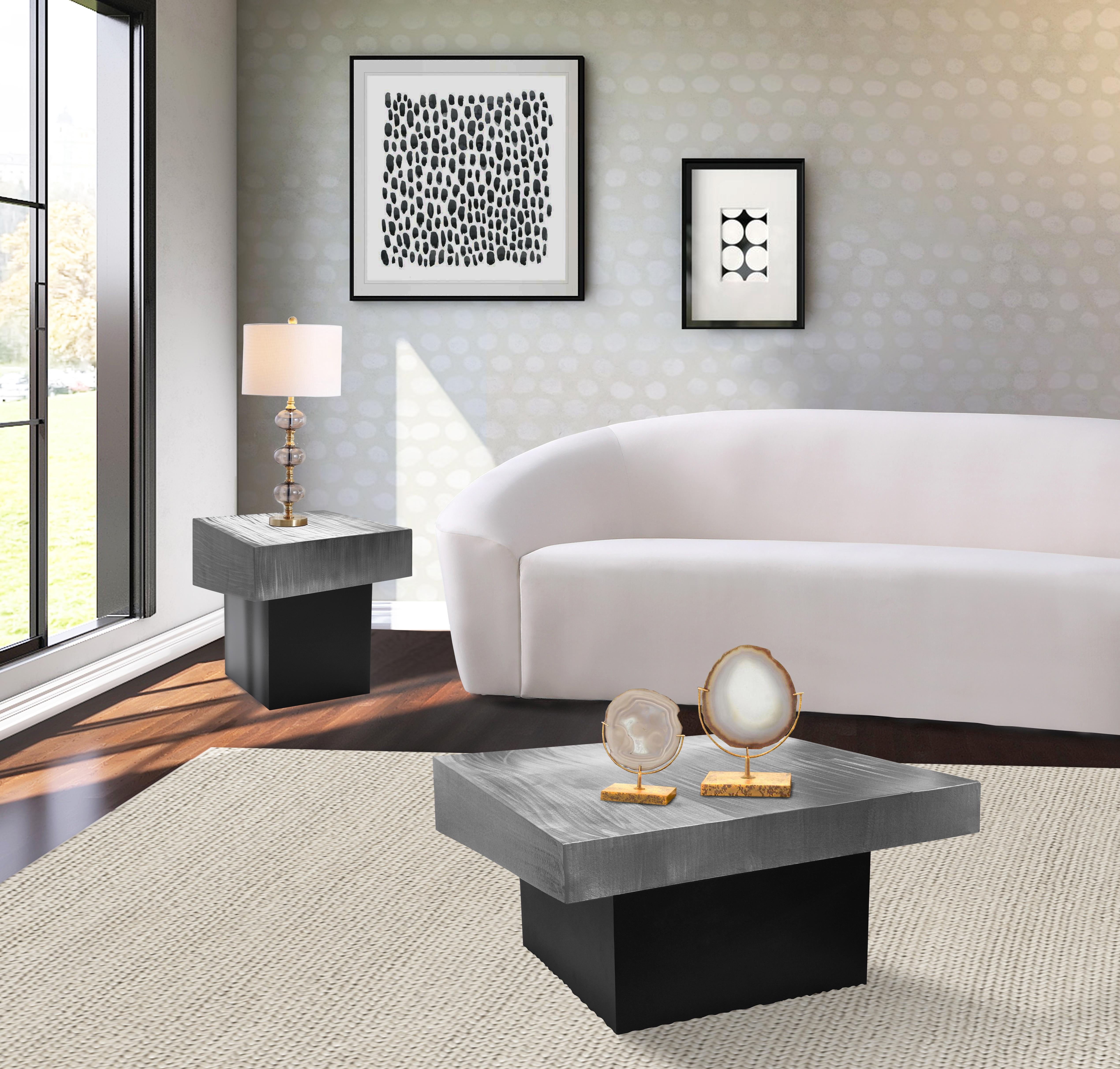 Palladium Silver End Table - Luxury Home Furniture (MI)