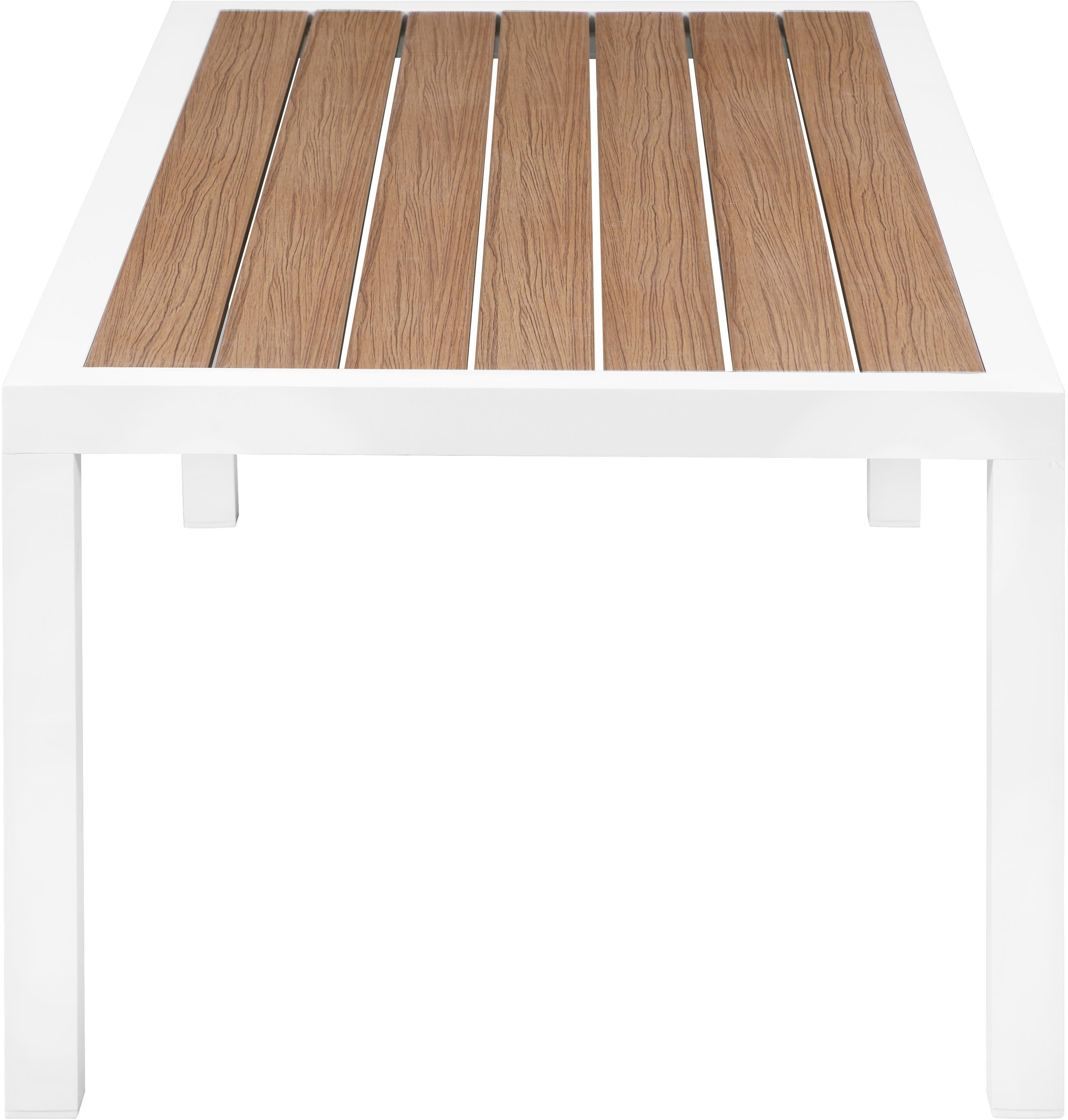 Nizuc Brown manufactured wood Outdoor Patio Aluminum Coffee Table - Luxury Home Furniture (MI)