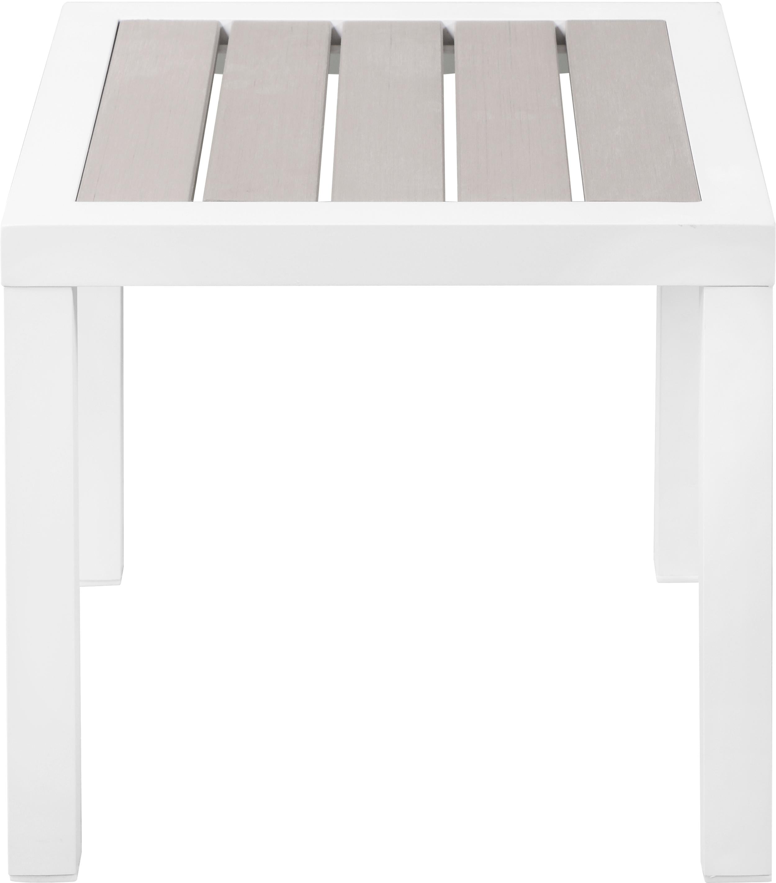 Nizuc Grey manufactured wood Outdoor Patio Aluminum End Table - Luxury Home Furniture (MI)