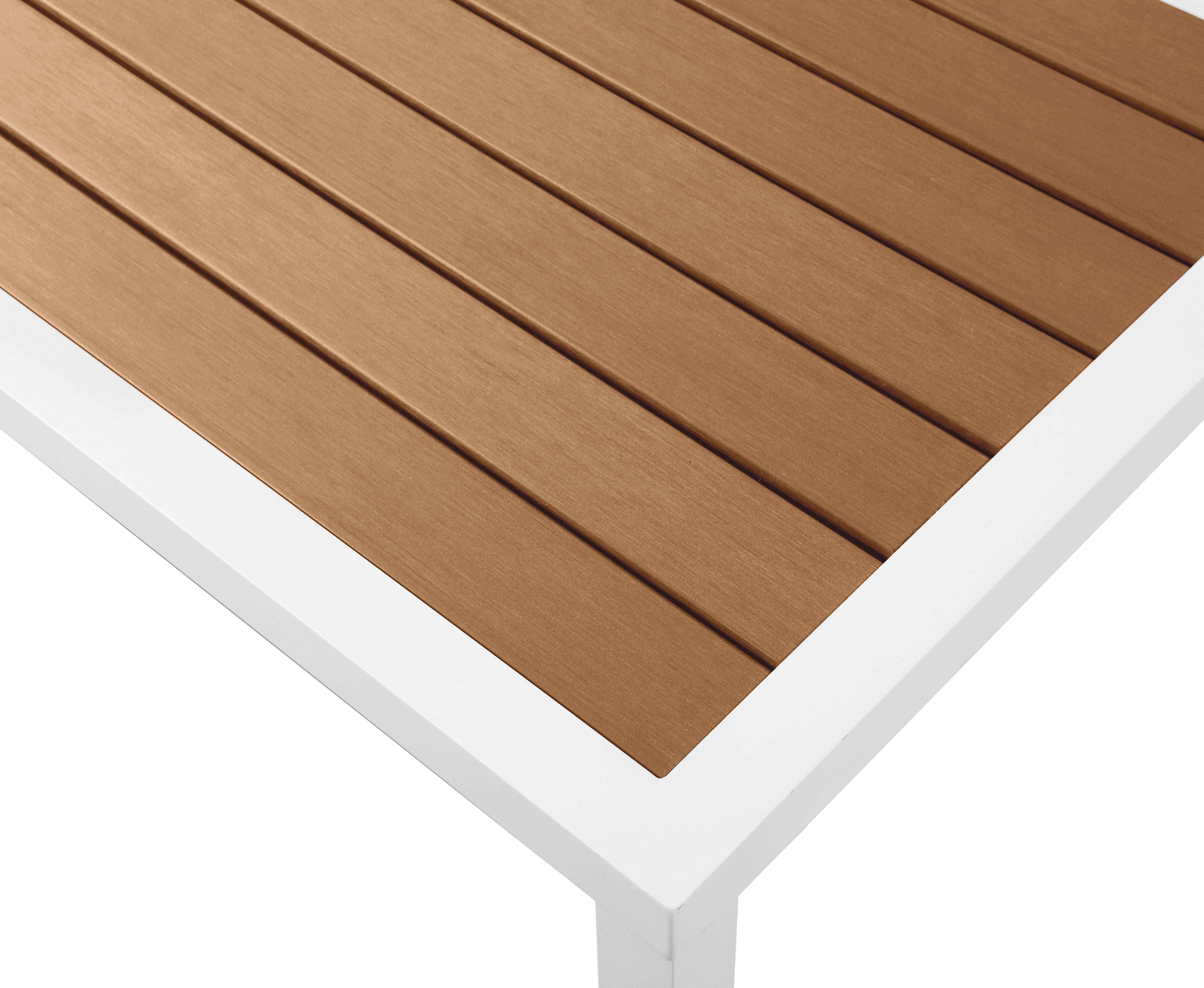 Nizuc Brown manufactured wood Outdoor Patio Aluminum Coffee Table - Luxury Home Furniture (MI)