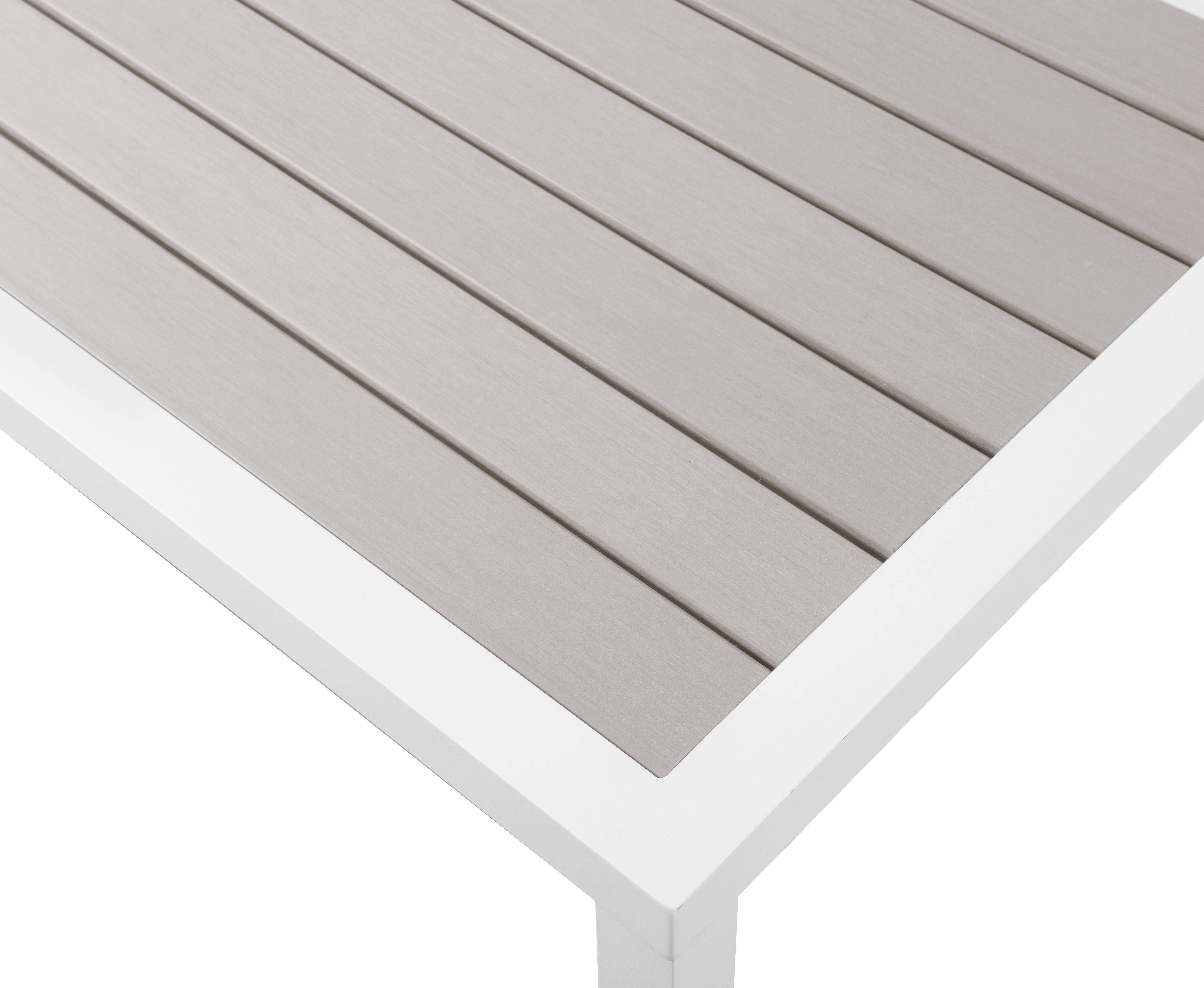 Nizuc Grey manufactured wood Outdoor Patio Aluminum End Table - Luxury Home Furniture (MI)