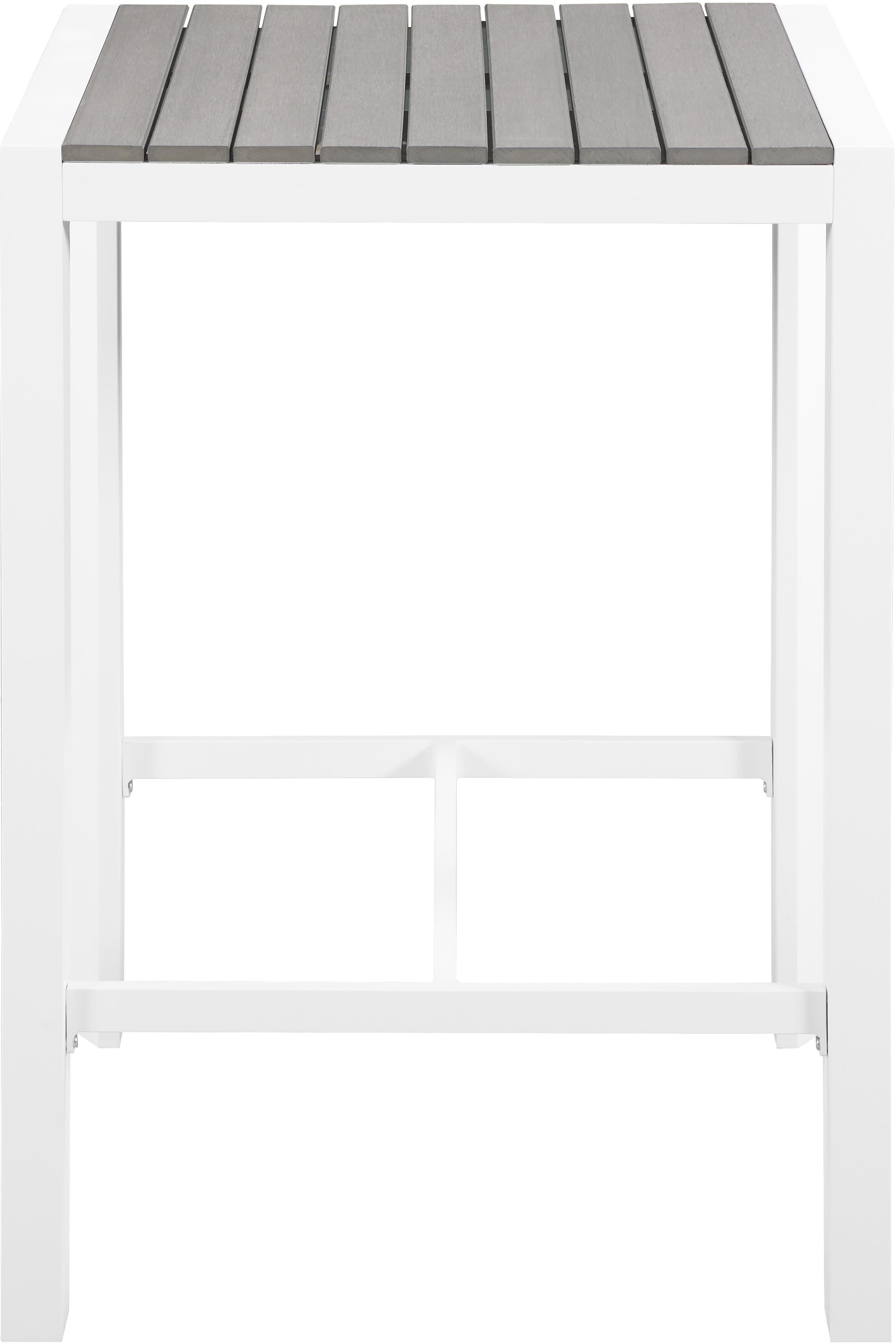 Nizuc Grey manufactured wood Outdoor Patio Aluminum Square Bar Table - Luxury Home Furniture (MI)
