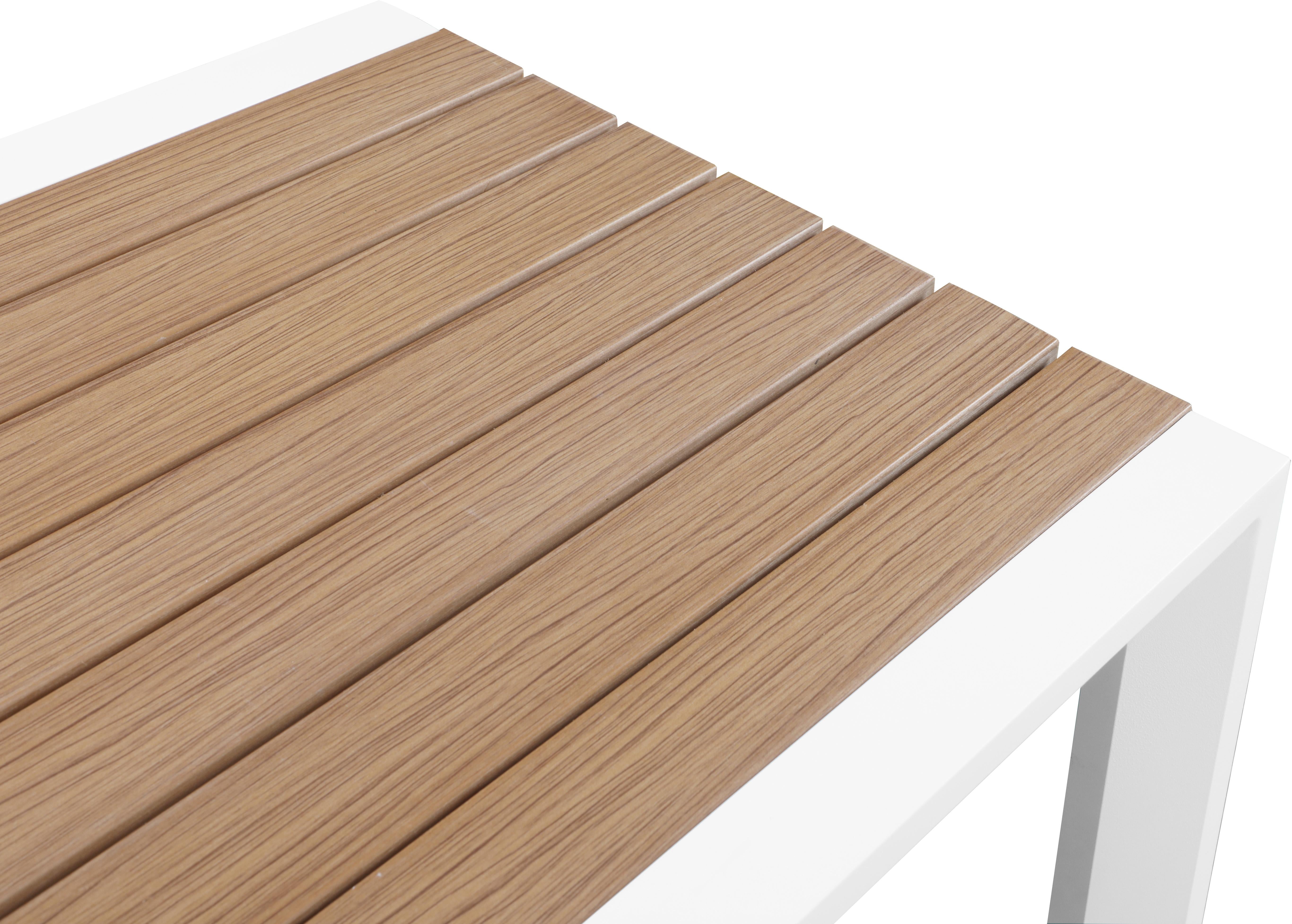Nizuc Brown manufactured wood Outdoor Patio Aluminum Rectangle Bar Table - Luxury Home Furniture (MI)