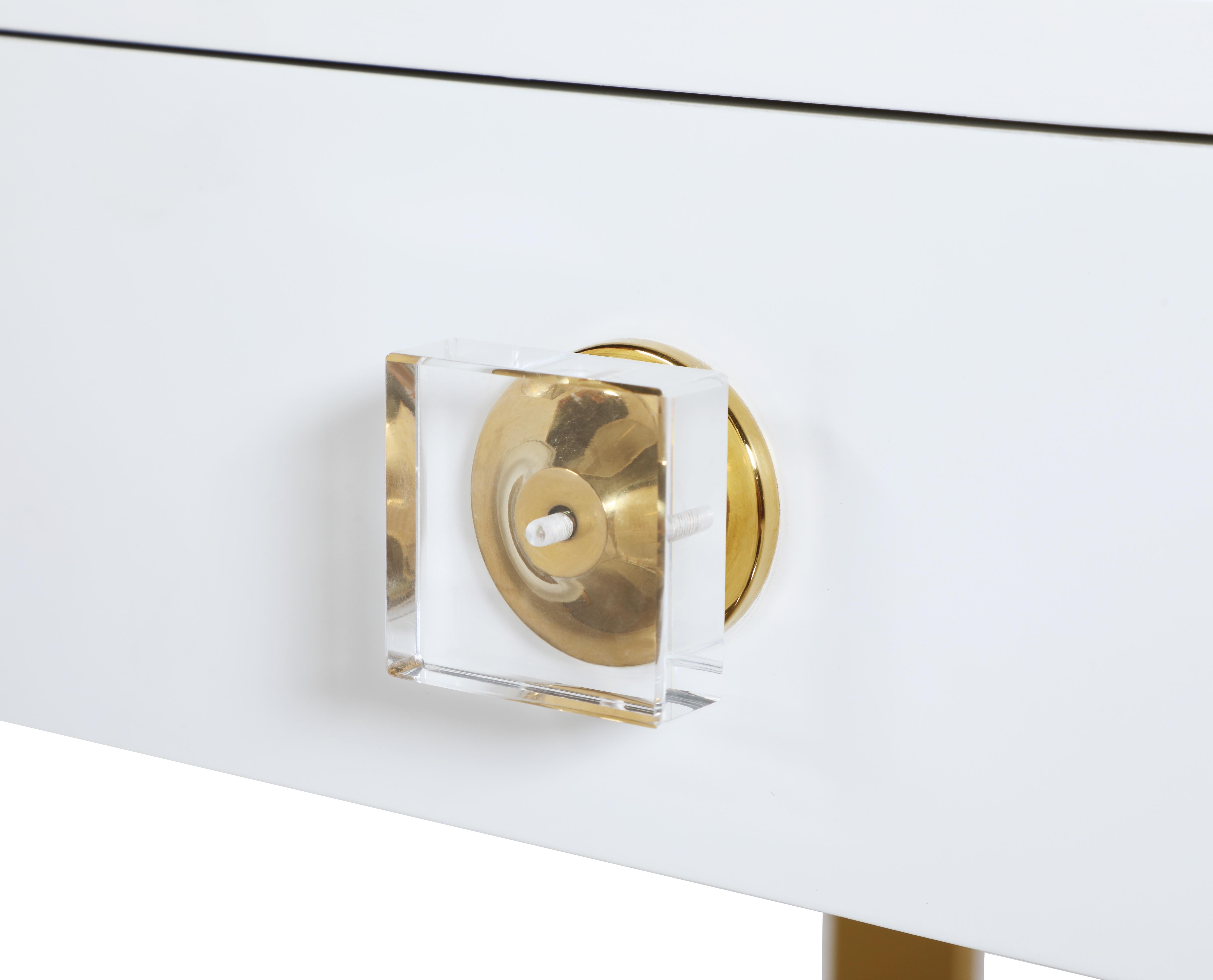 Abigail White / Gold Desk/Console | Luxury Home Furniture (MI)