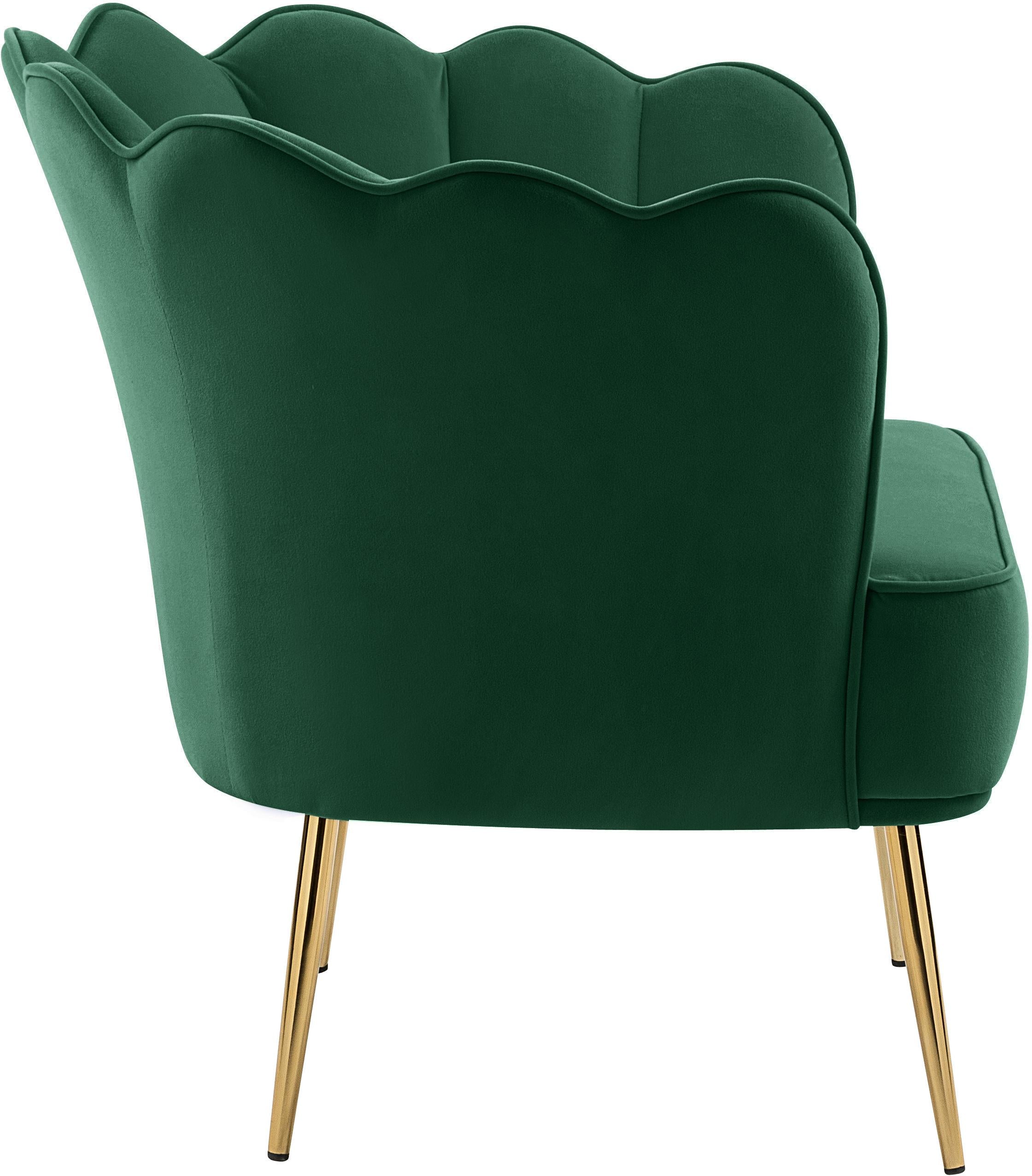 Jester Green Velvet Accent Chair - Luxury Home Furniture (MI)