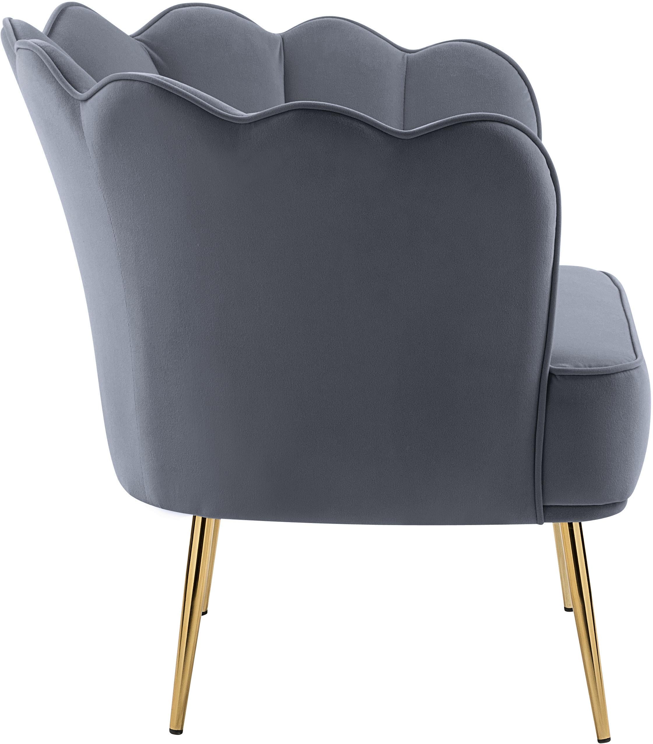 Jester Grey Velvet Accent Chair - Luxury Home Furniture (MI)