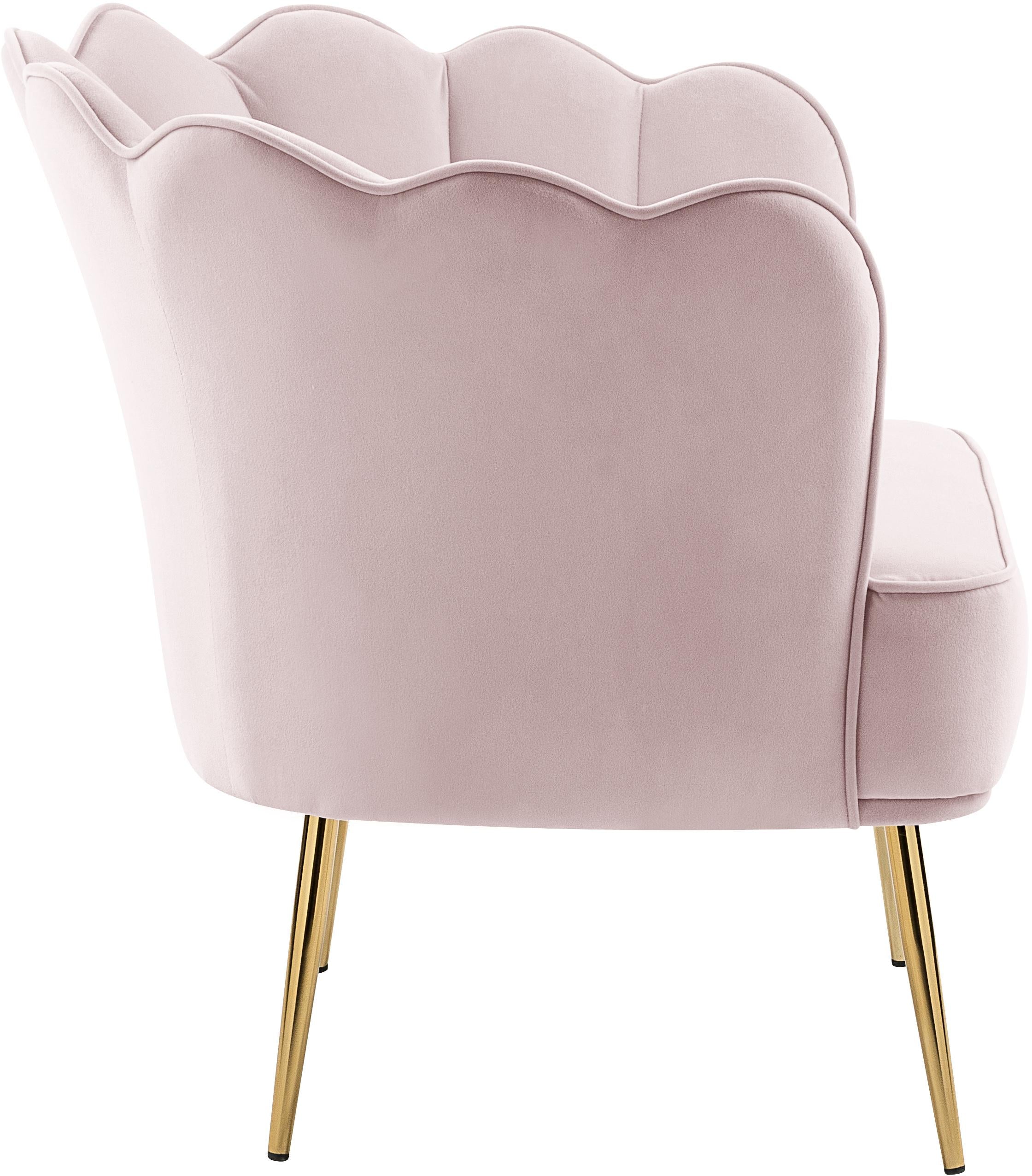 Jester Pink Velvet Accent Chair - Luxury Home Furniture (MI)