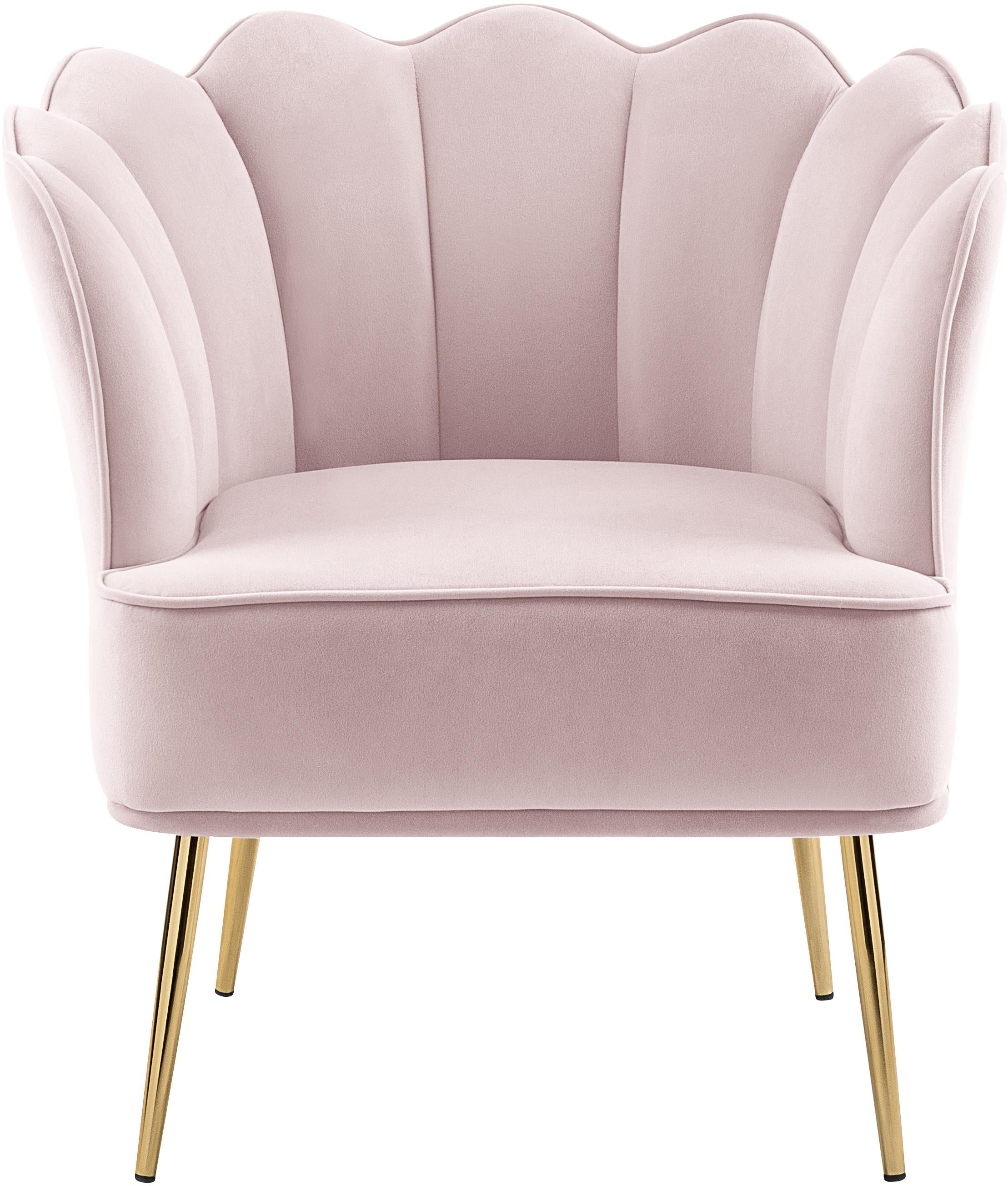 Jester Pink Velvet Accent Chair - Luxury Home Furniture (MI)